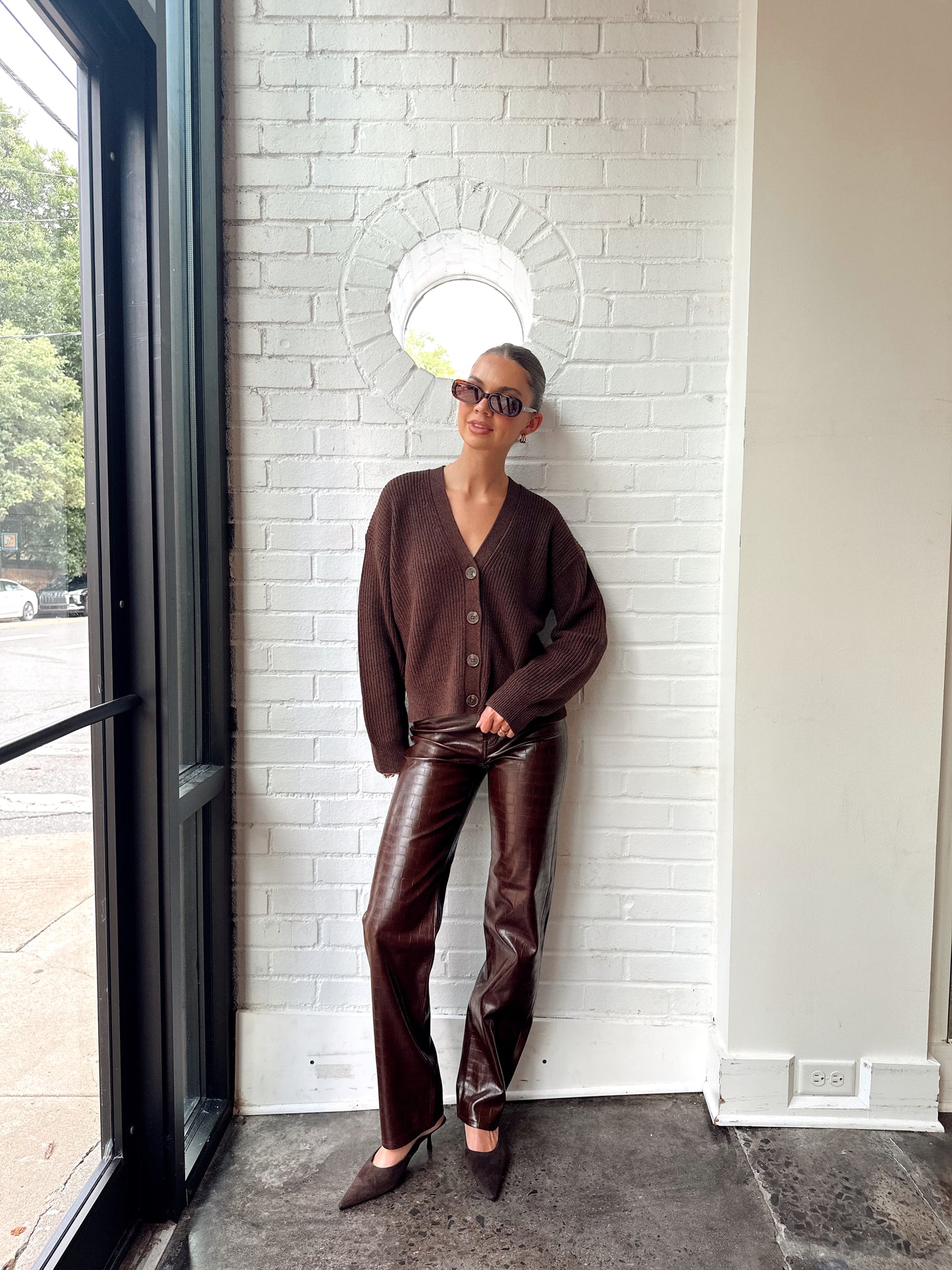 CASSIE SUPER HIGH RISE STRAIGHT—CROC