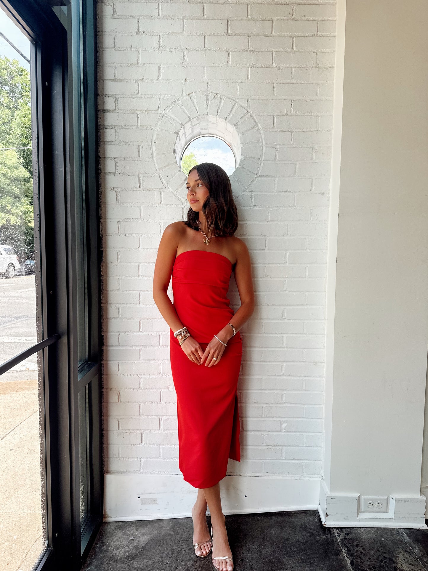 NAOMI STRAPLESS DRESS