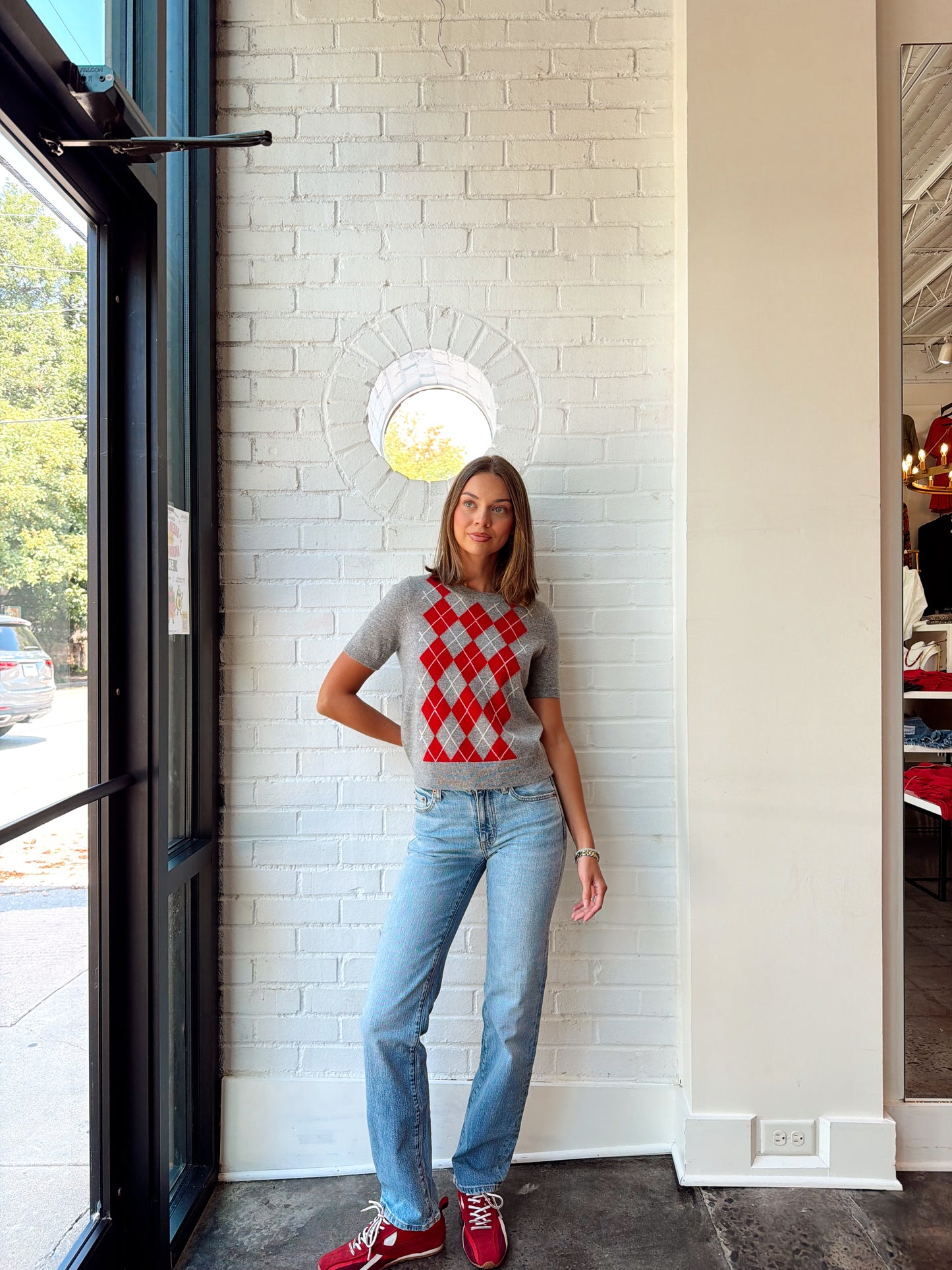 SS ARGYLE SWEATER