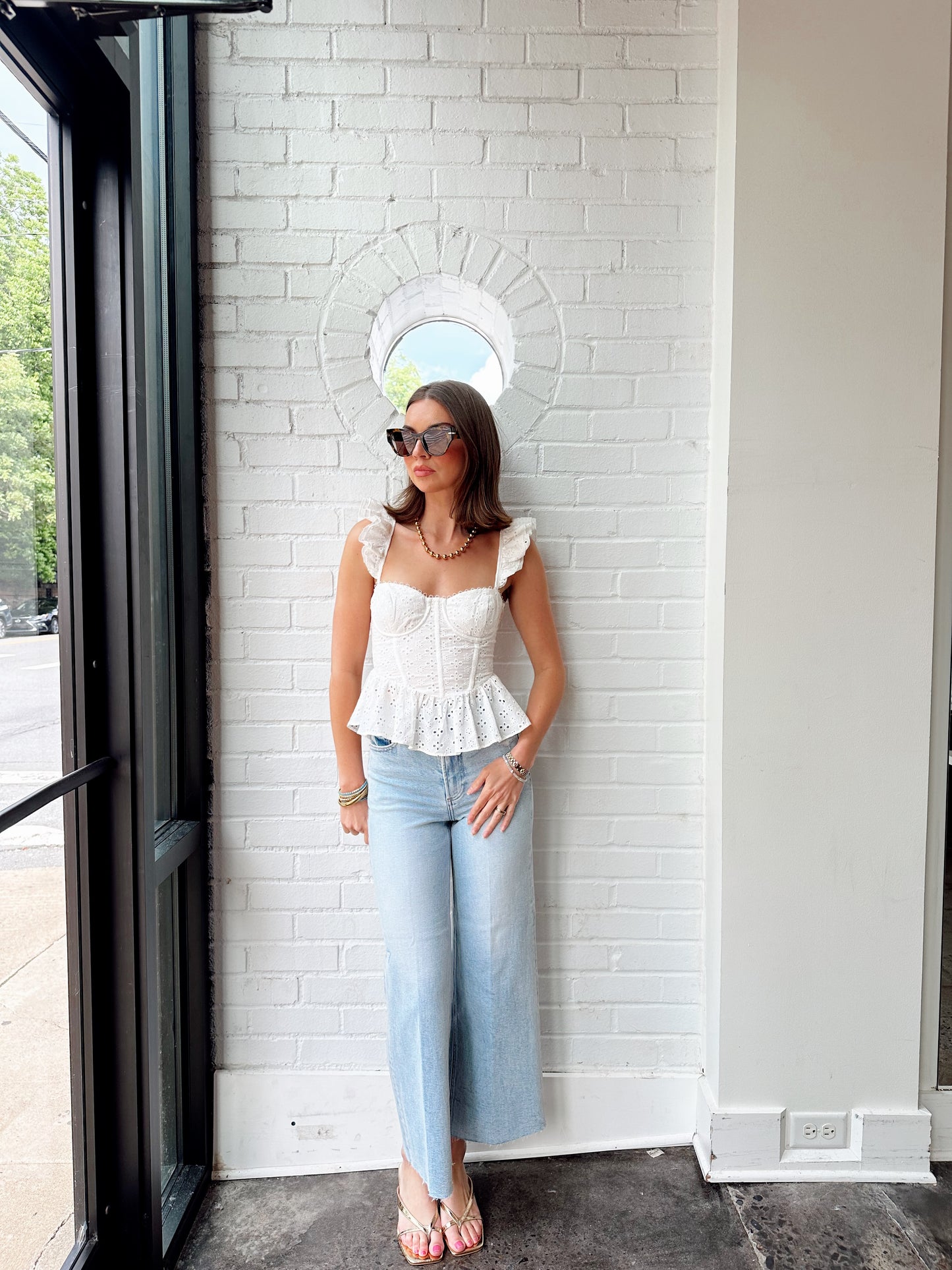 LANA CROP HIGH RISE WIDE LEG