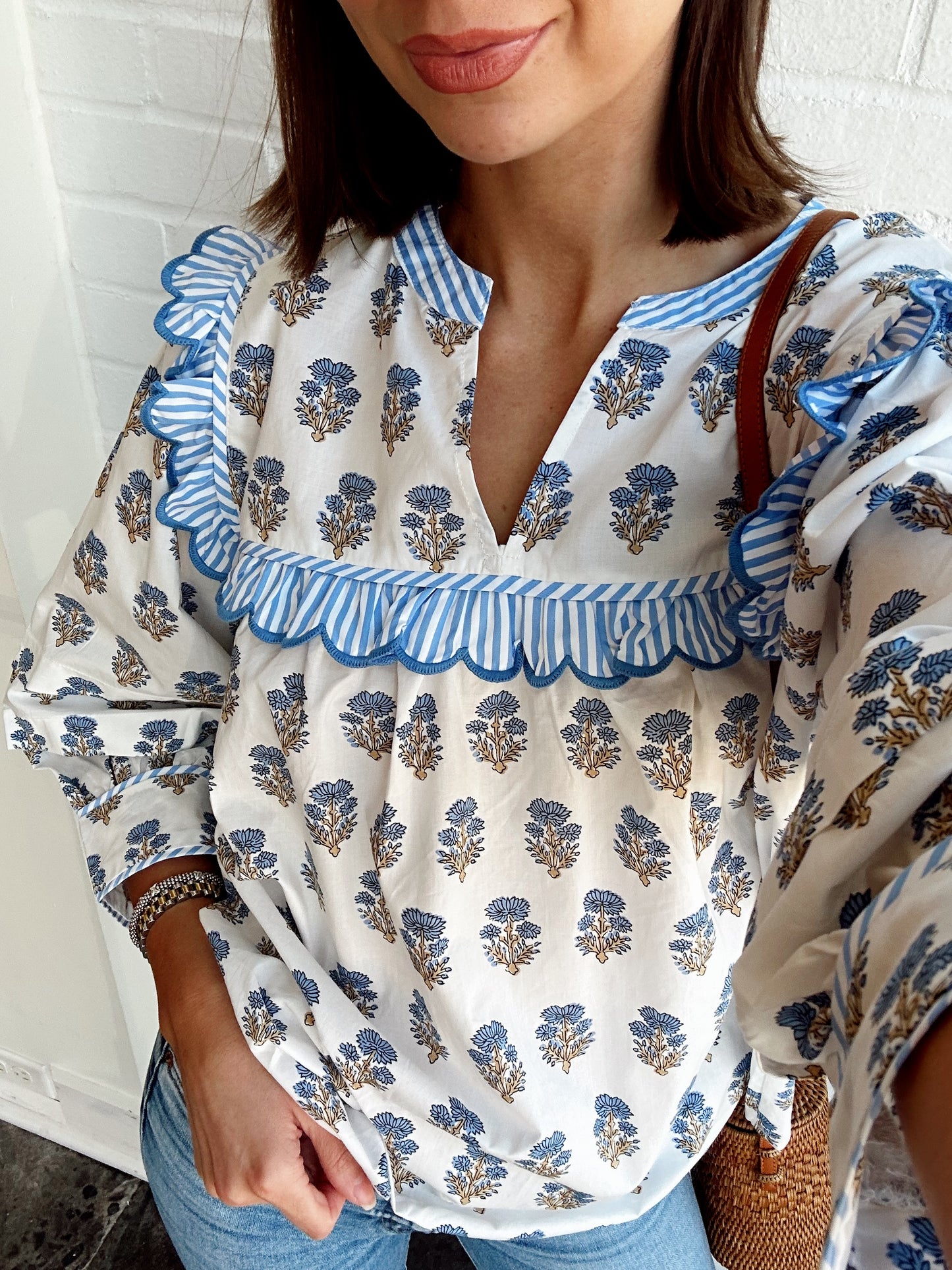 GEORGIA SCALLOPED BLOUSE