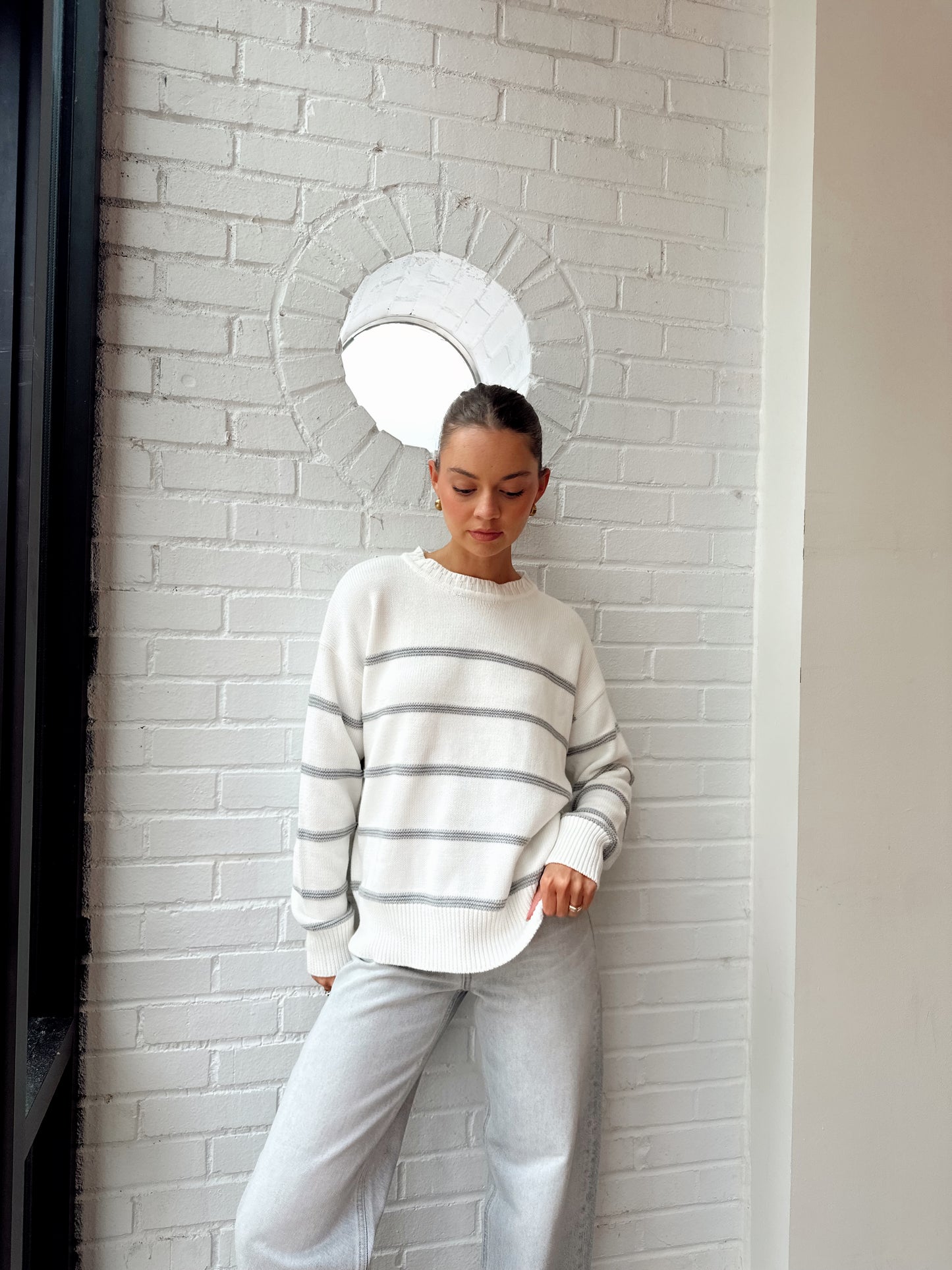 BOYFRIEND STRIPED SWEATER