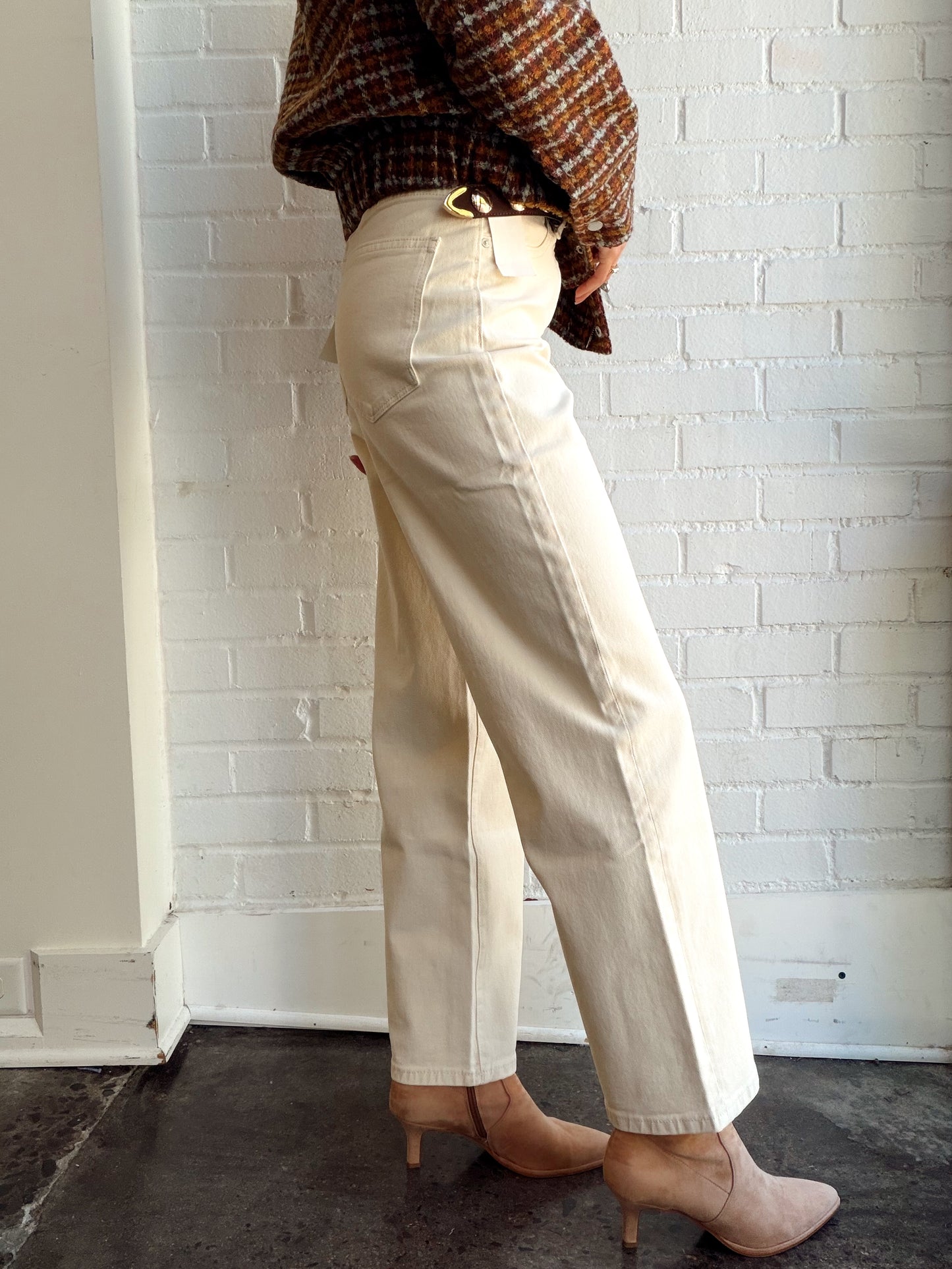 KARMINE REFINED WIDE LEG STRAIGHT VINTAGE - FLAX