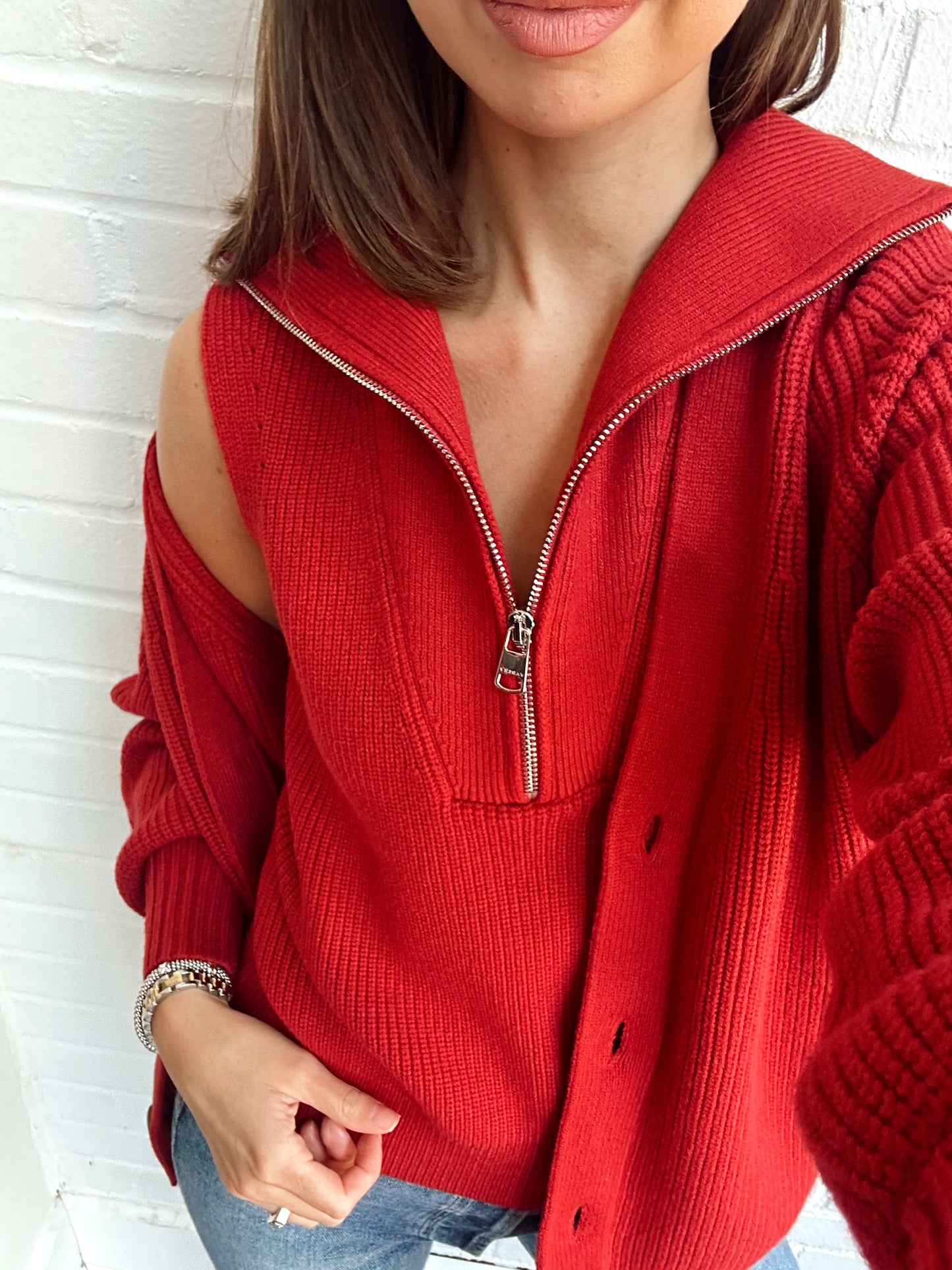 AMINA HALF ZIP KNIT