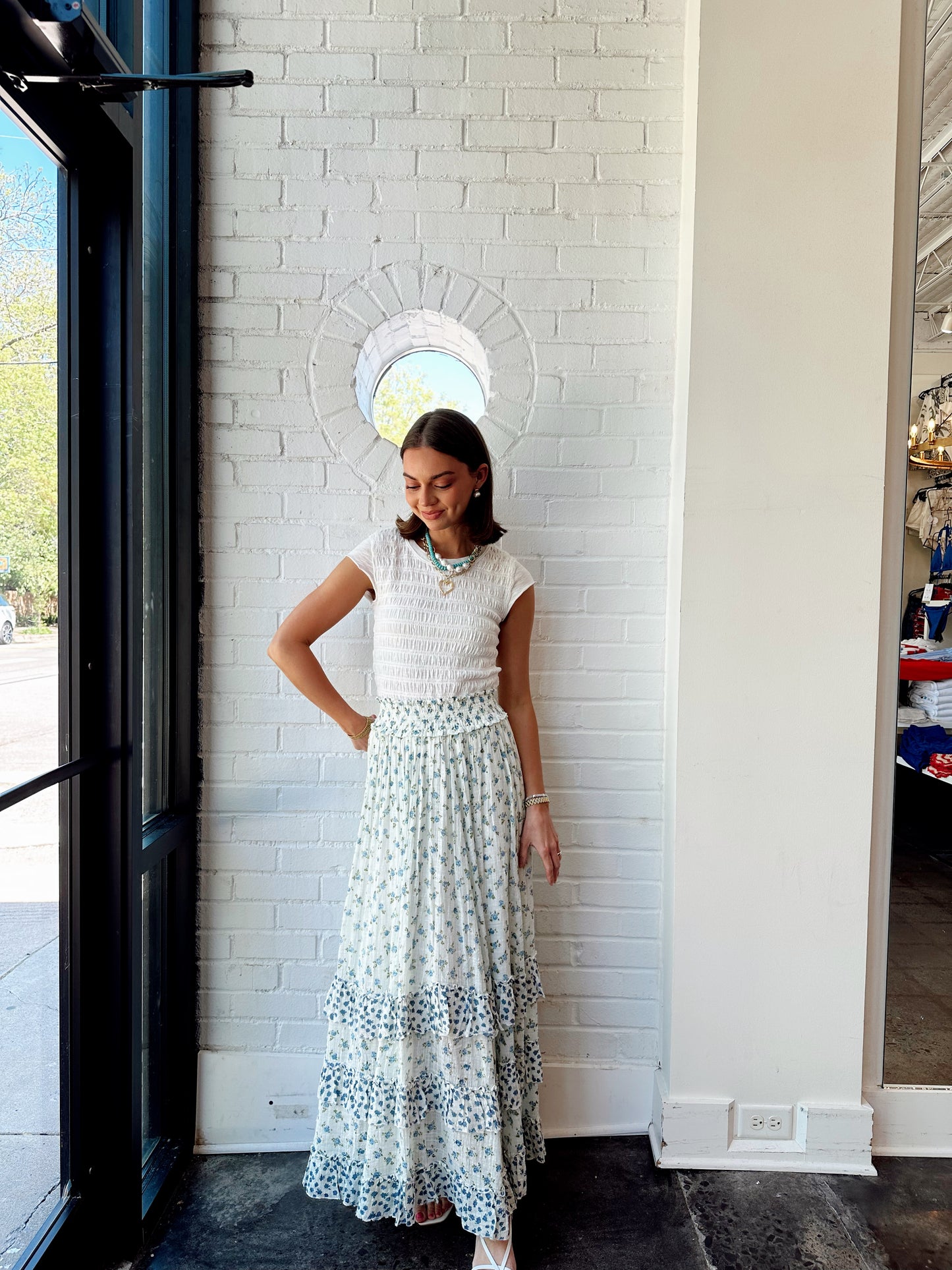BRYNN PRINTED MAXI SKIRT