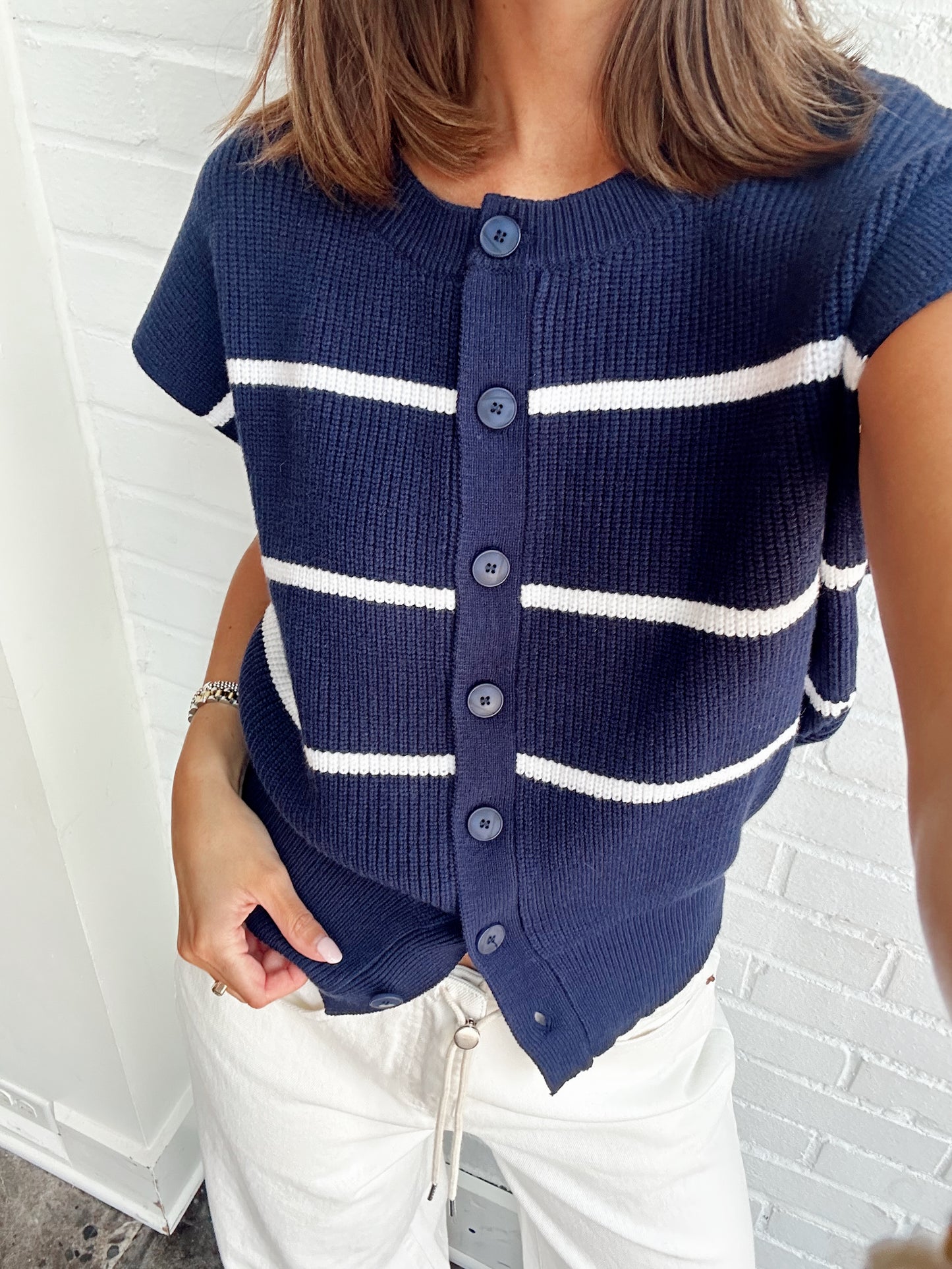 STRIPE KNIT VEST