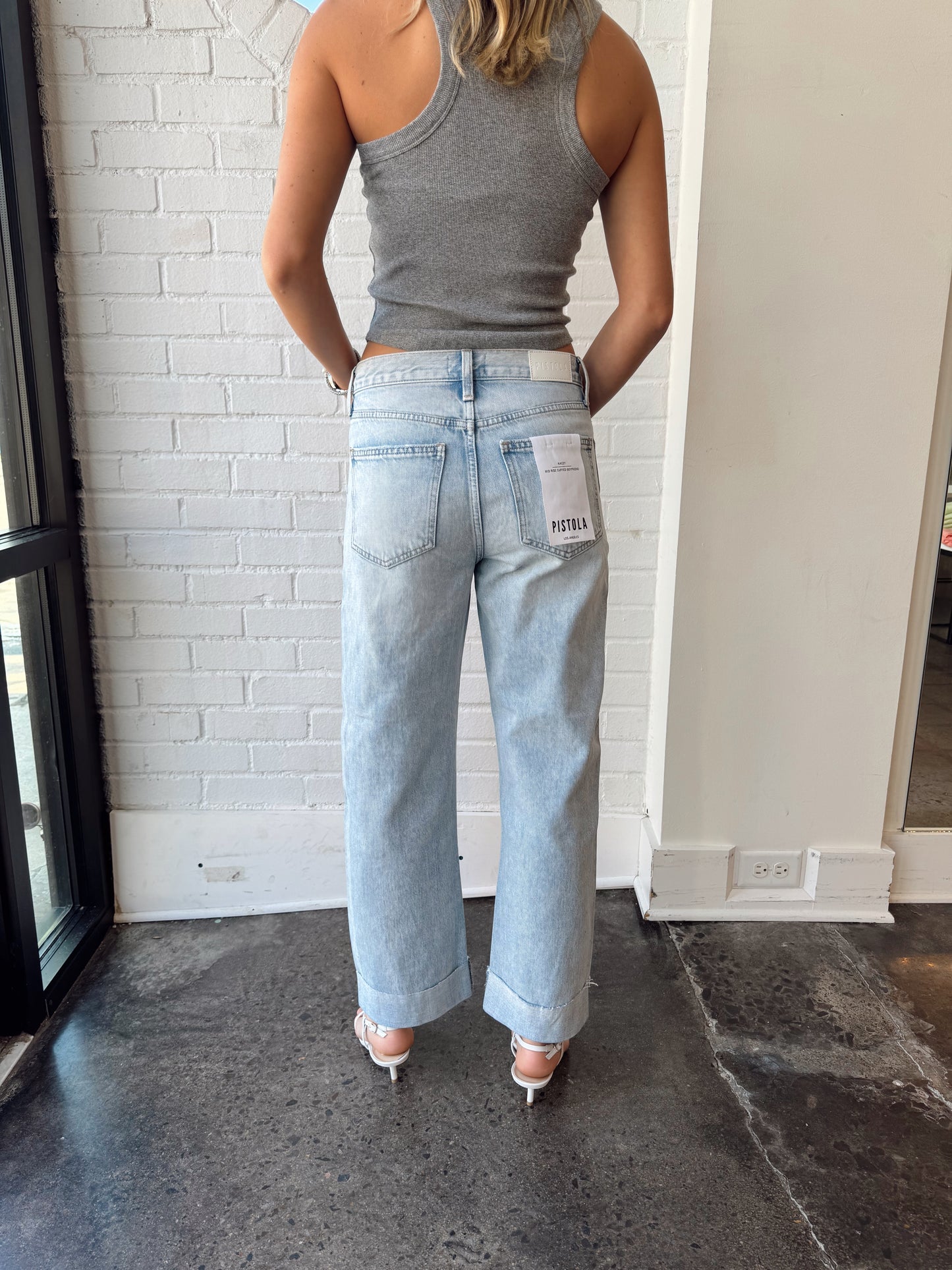 KACEY MID RISE CUFFED BOYFRIEND