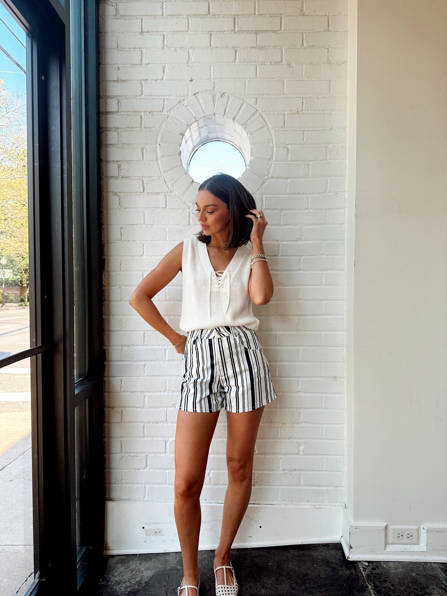 MIRAGE SHORT- PAROS STRIPE