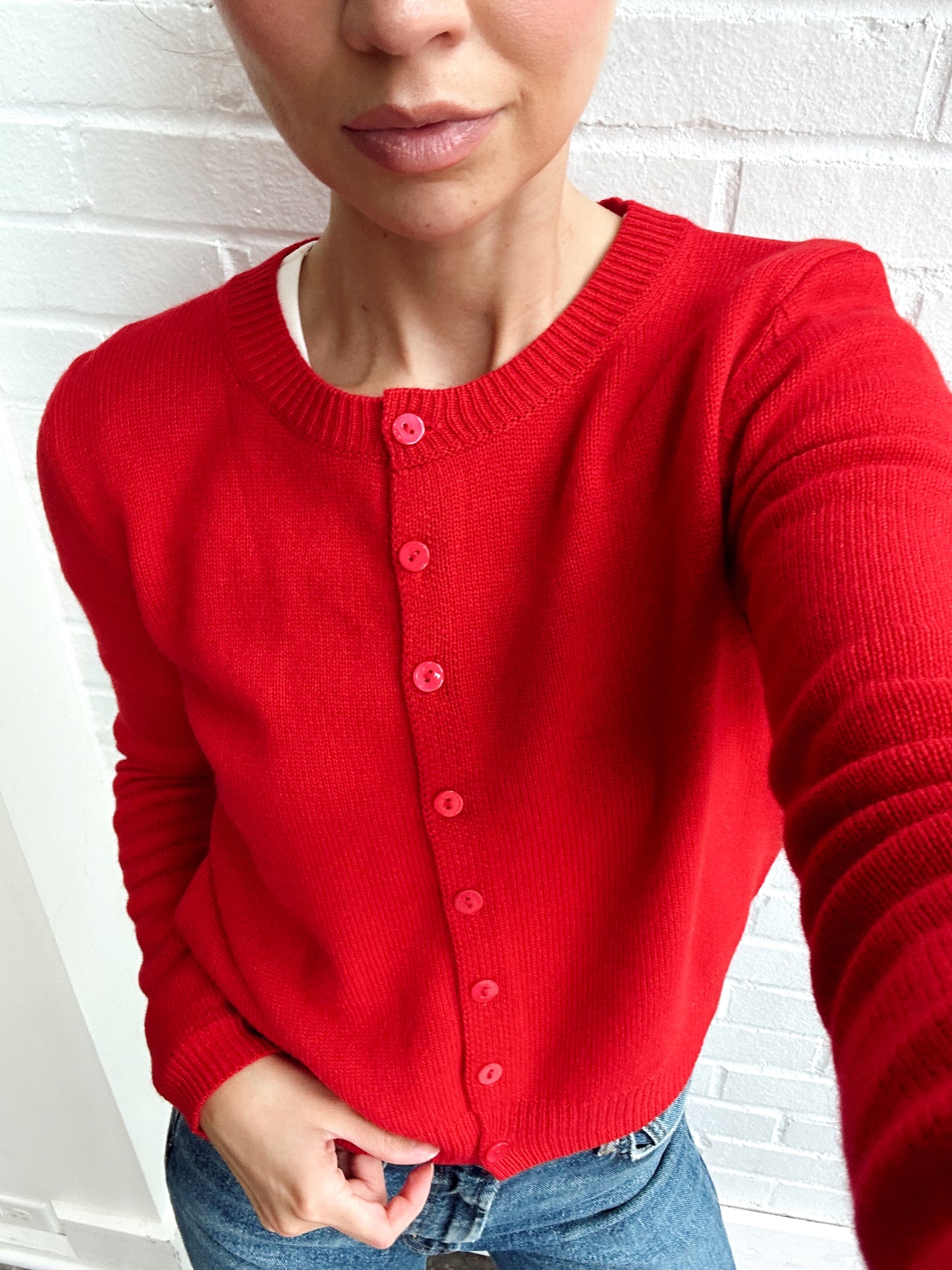 KURA BUTTON KNIT TOP