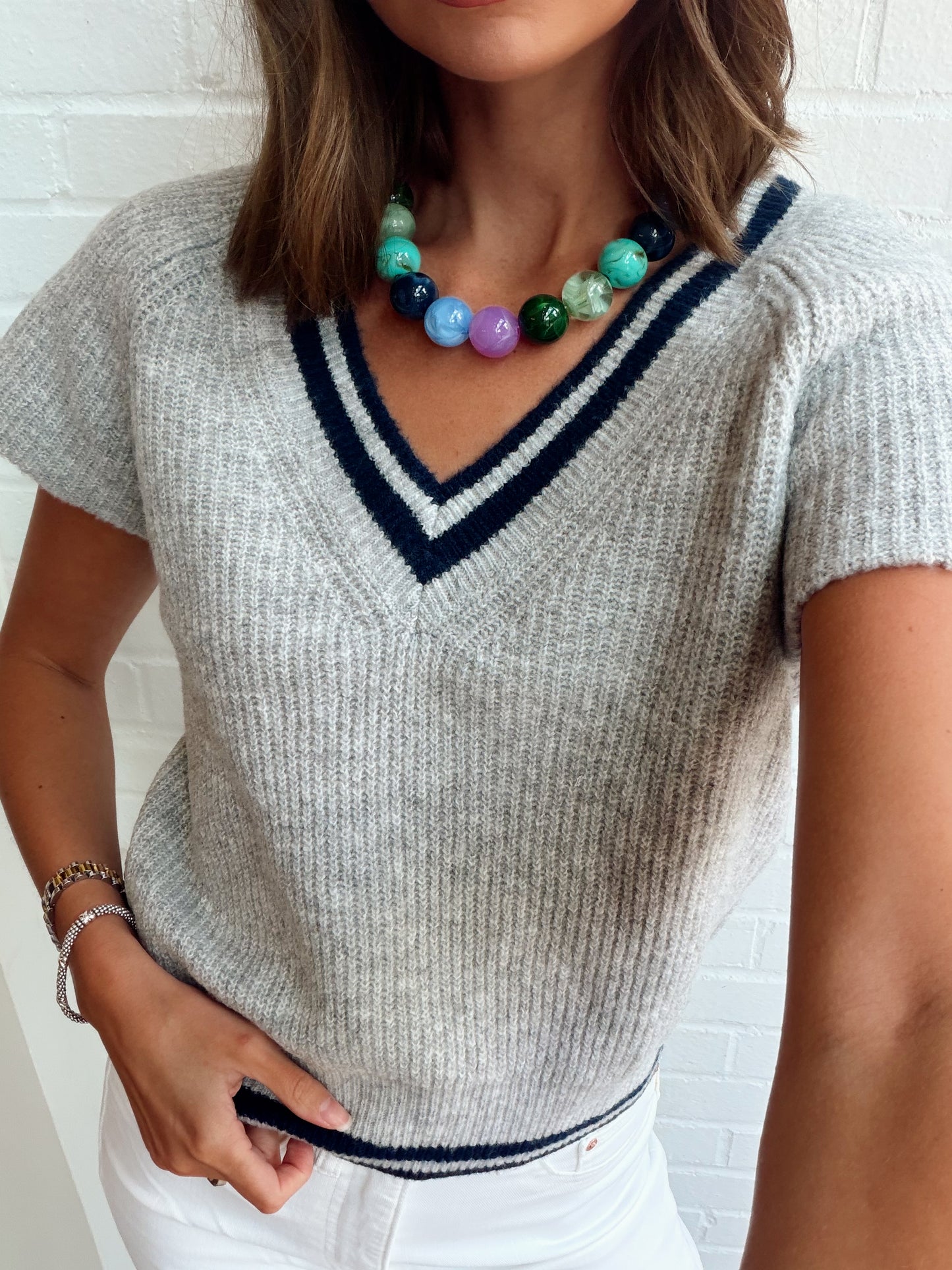 RIBBED SWEATER VEST