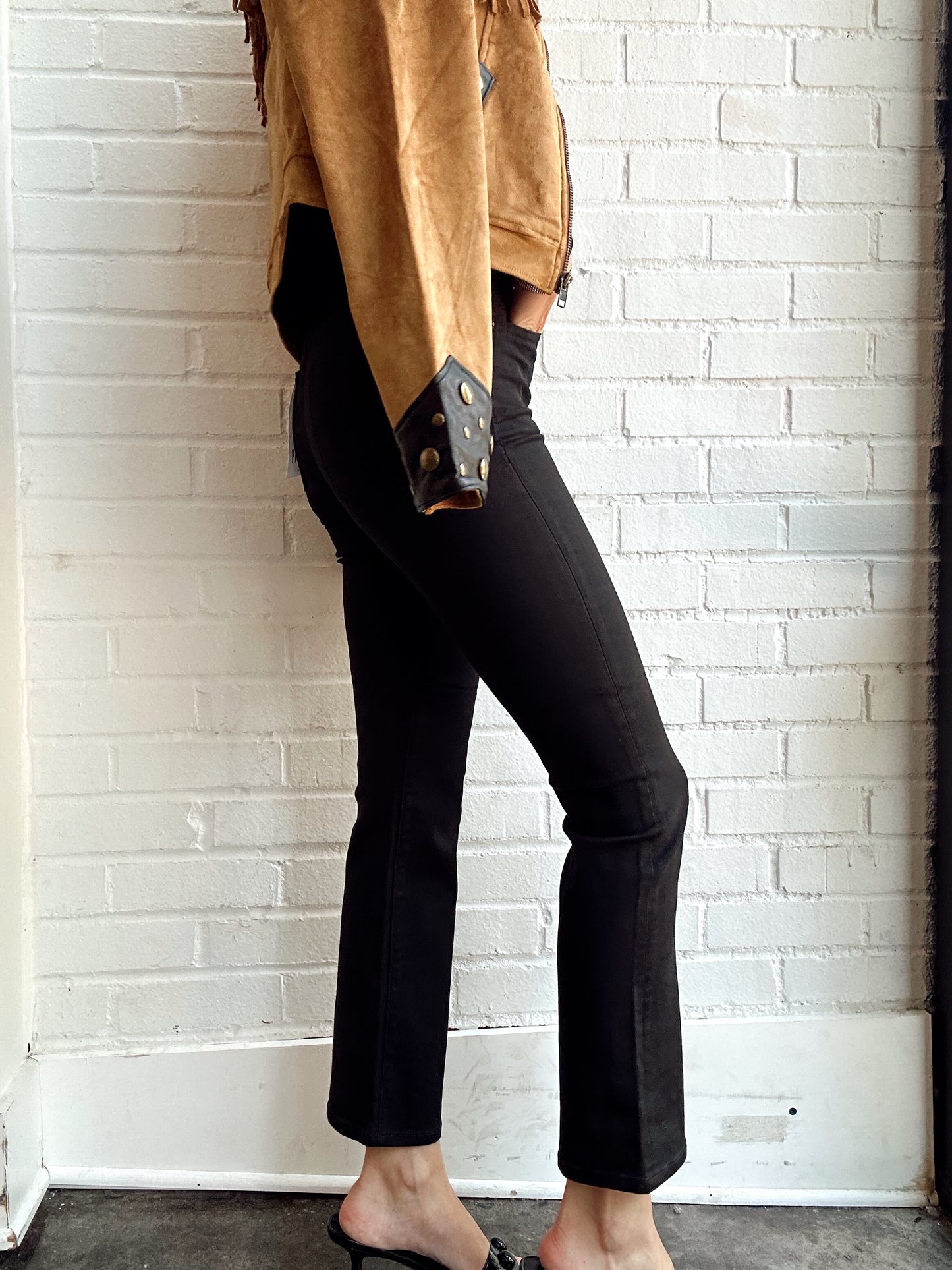 LENNON HIGH RISE CROP BOOT- NOIR