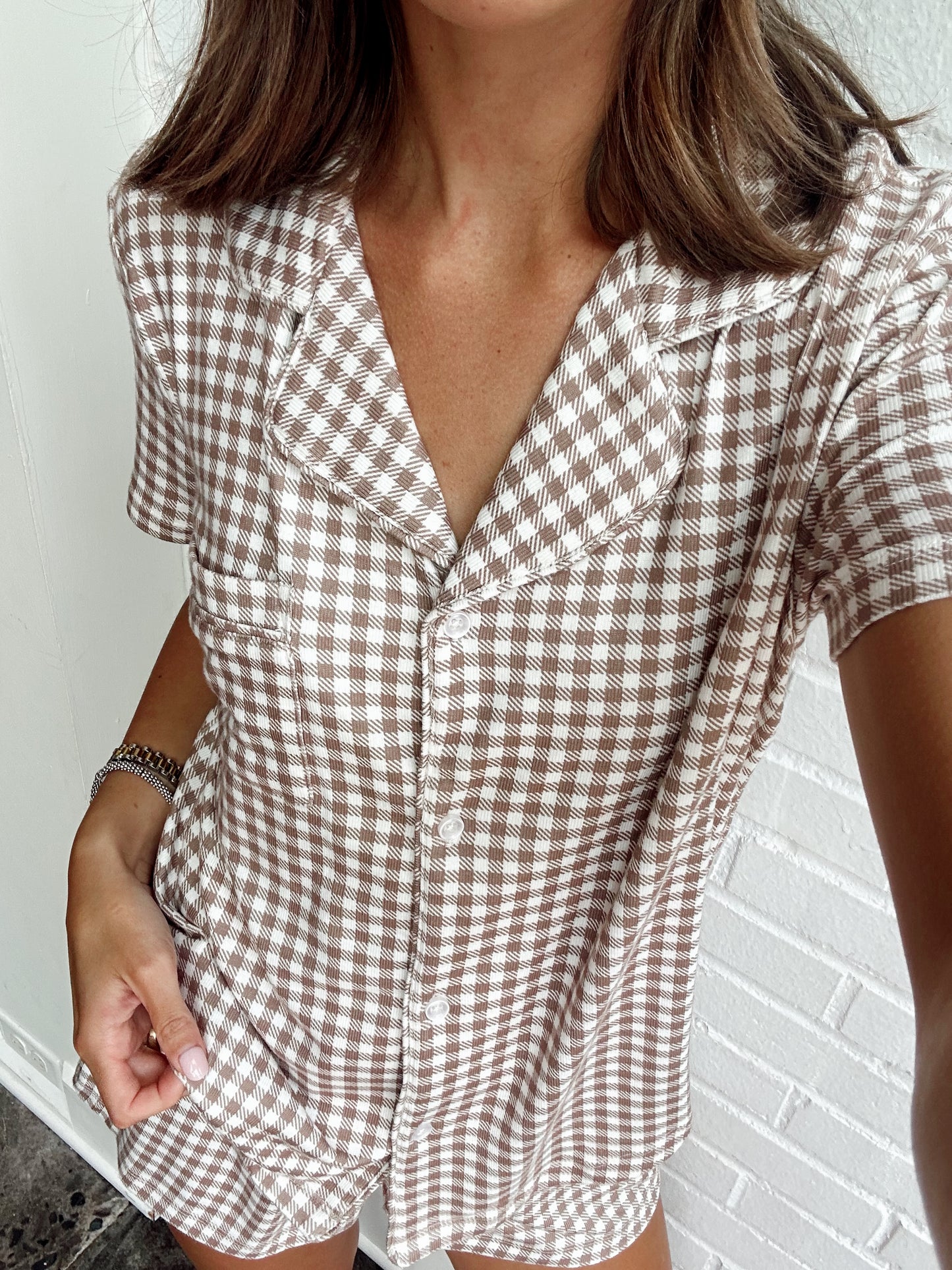 AMY GINGHAM TOP