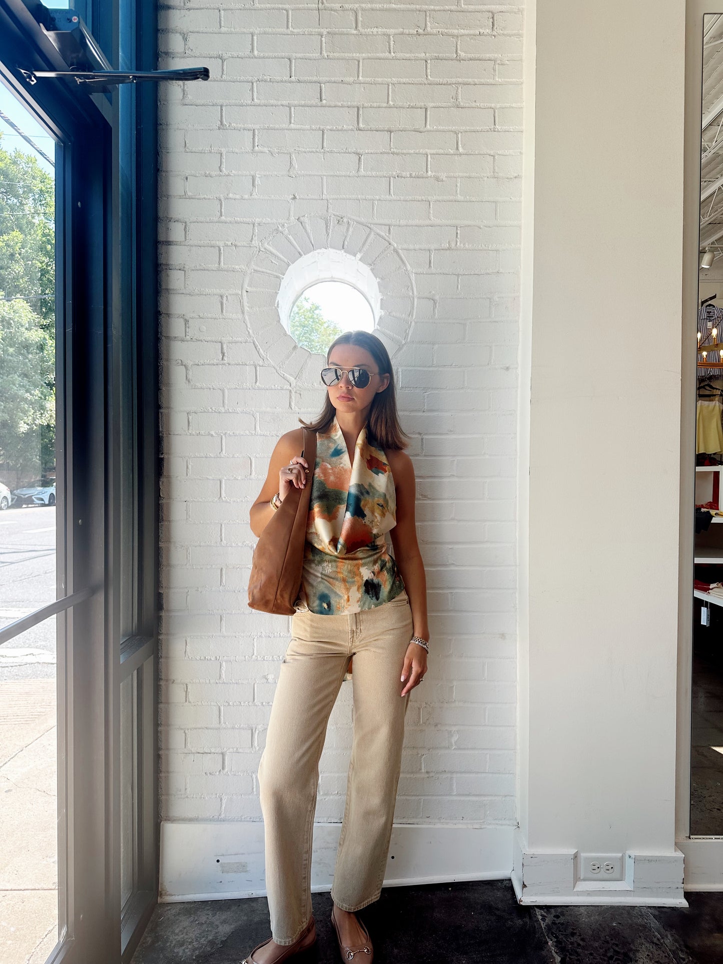 SAVANNAH COWL TIE TOP