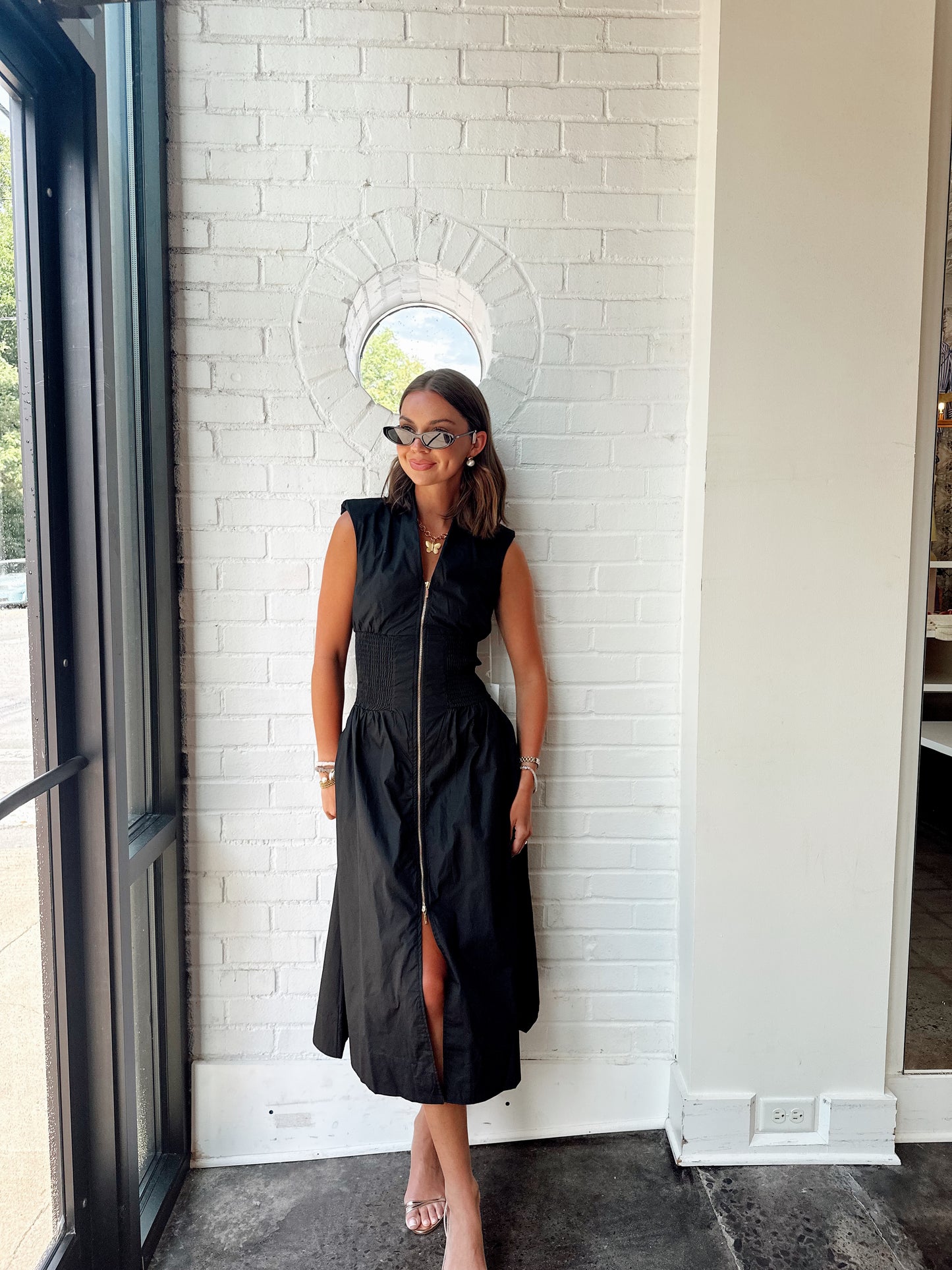 SKYE ZIP FRONT DRESS
