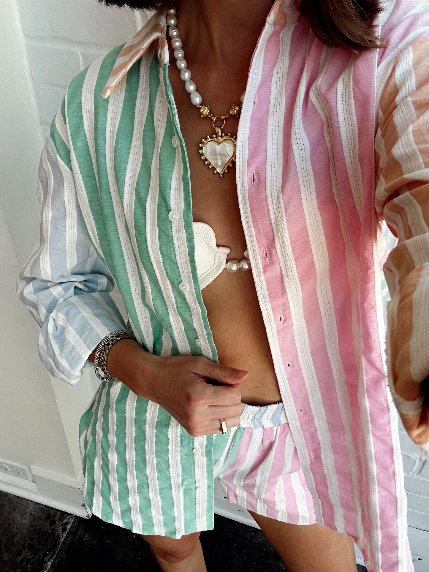COLORBLOCK STRIPE SHIRT