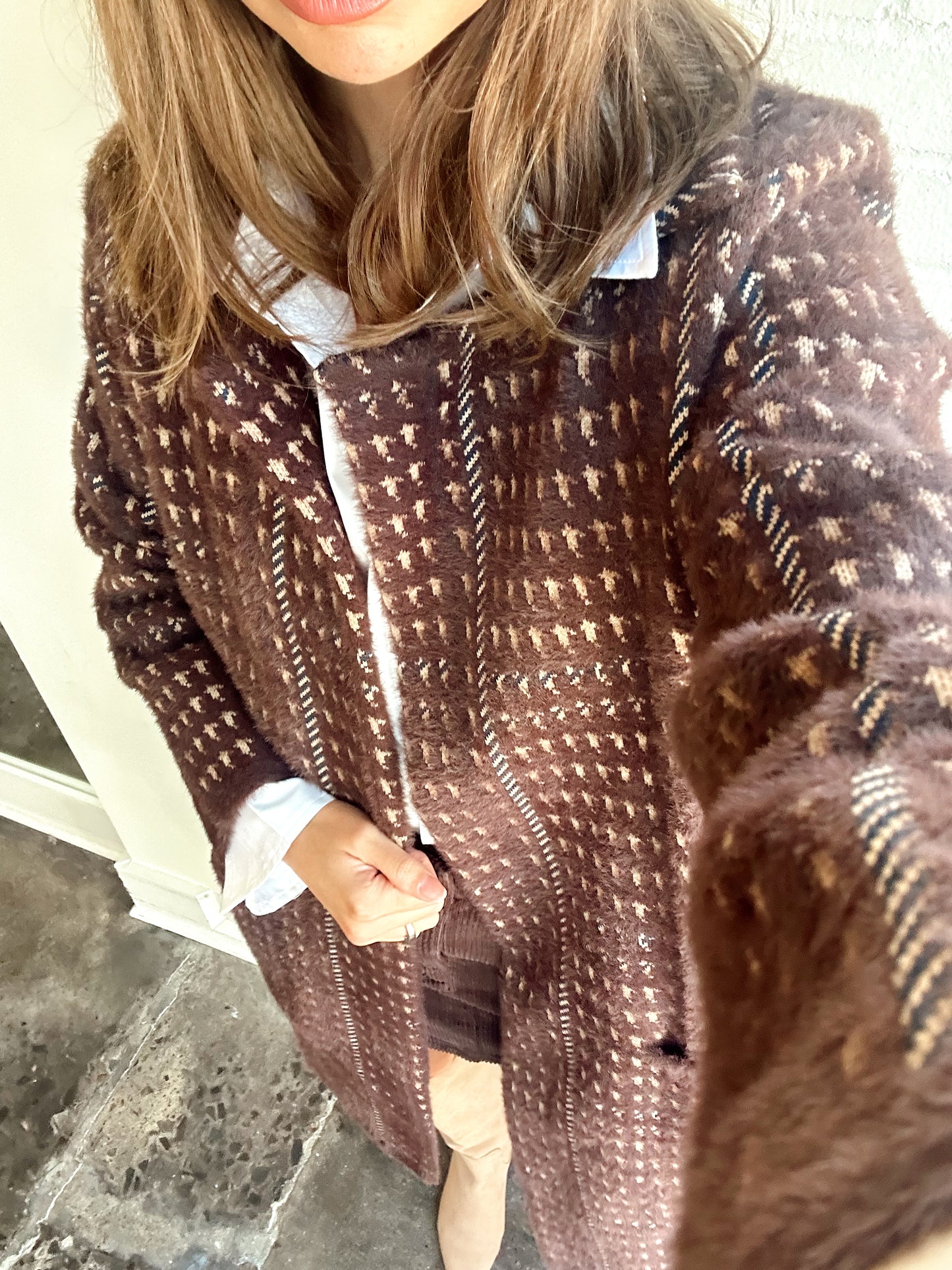 MARCEAU HOUNDSTOOTH COAT