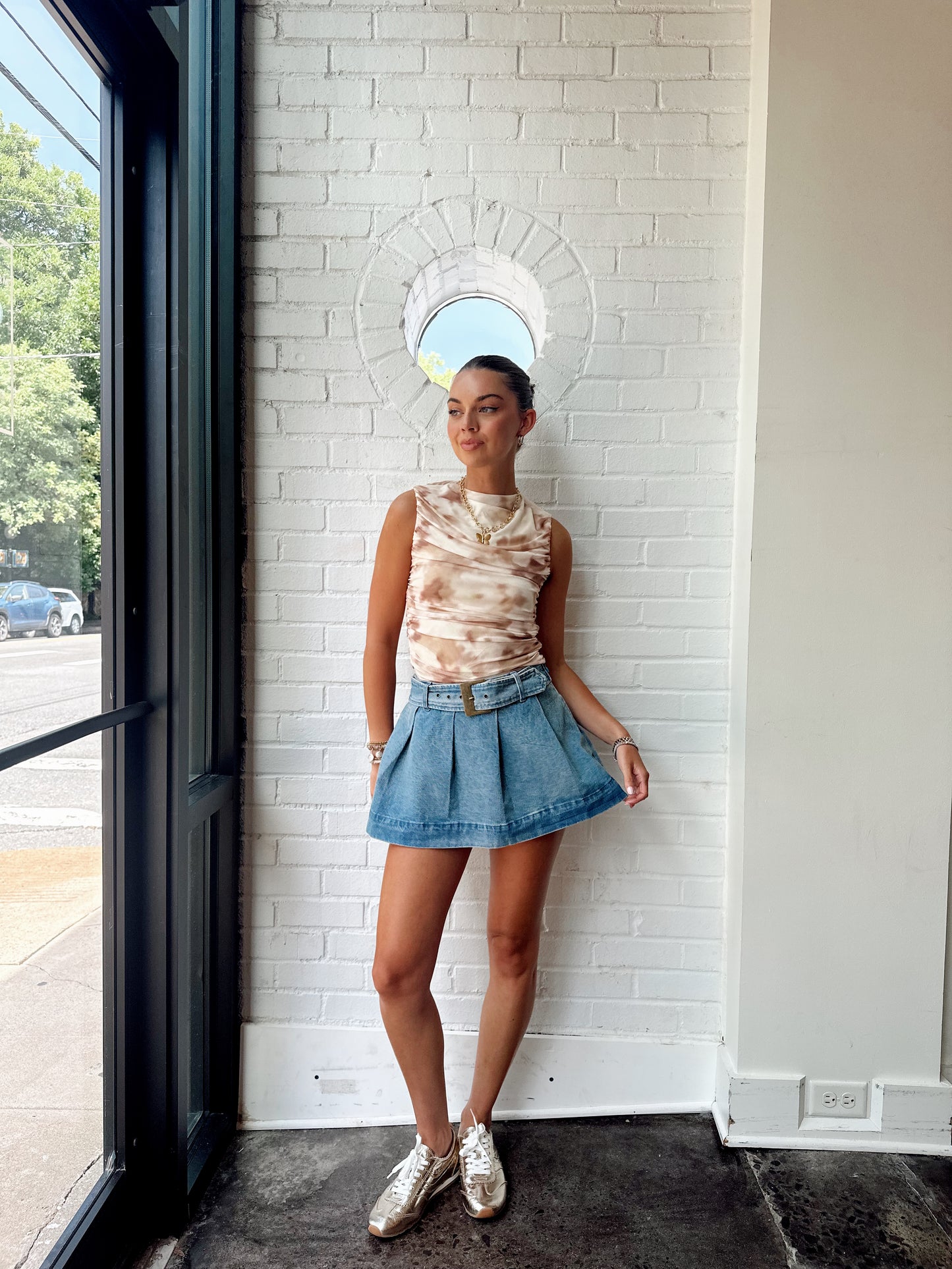 SLEEVELESS MESH TOP