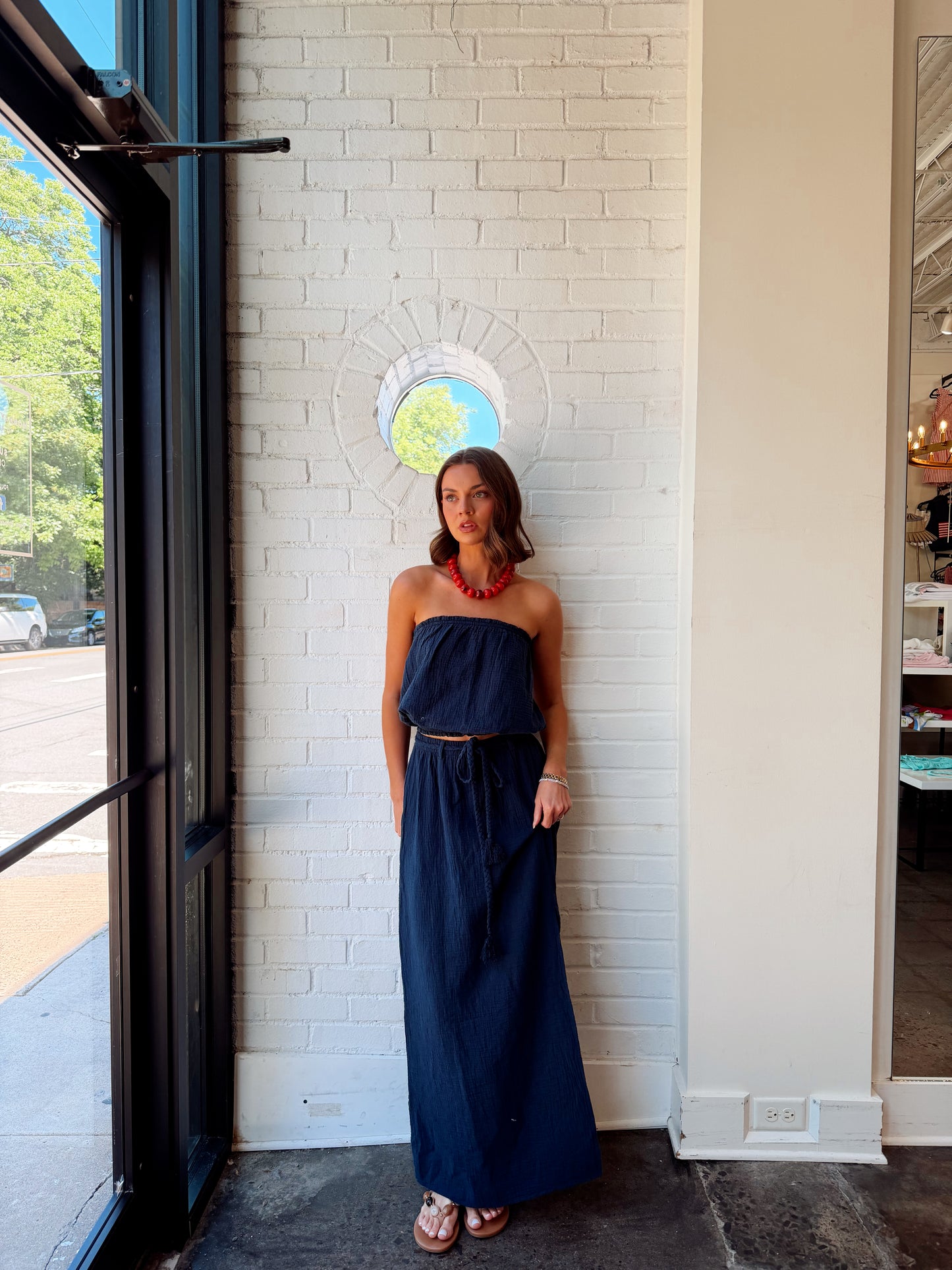 BELTED MAXI SKIRT
