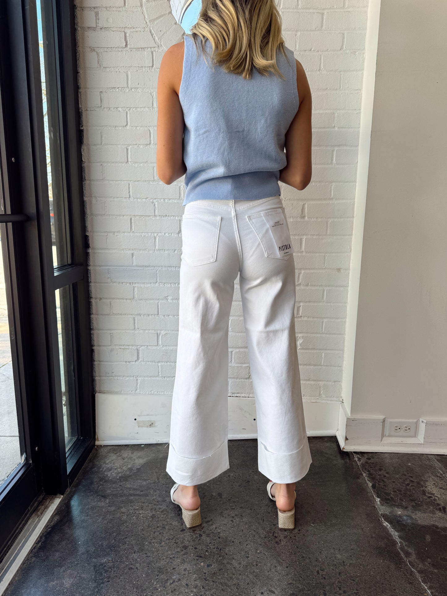 LANA CROP W/ CUFF HIGH RISE ULTRA WIDE