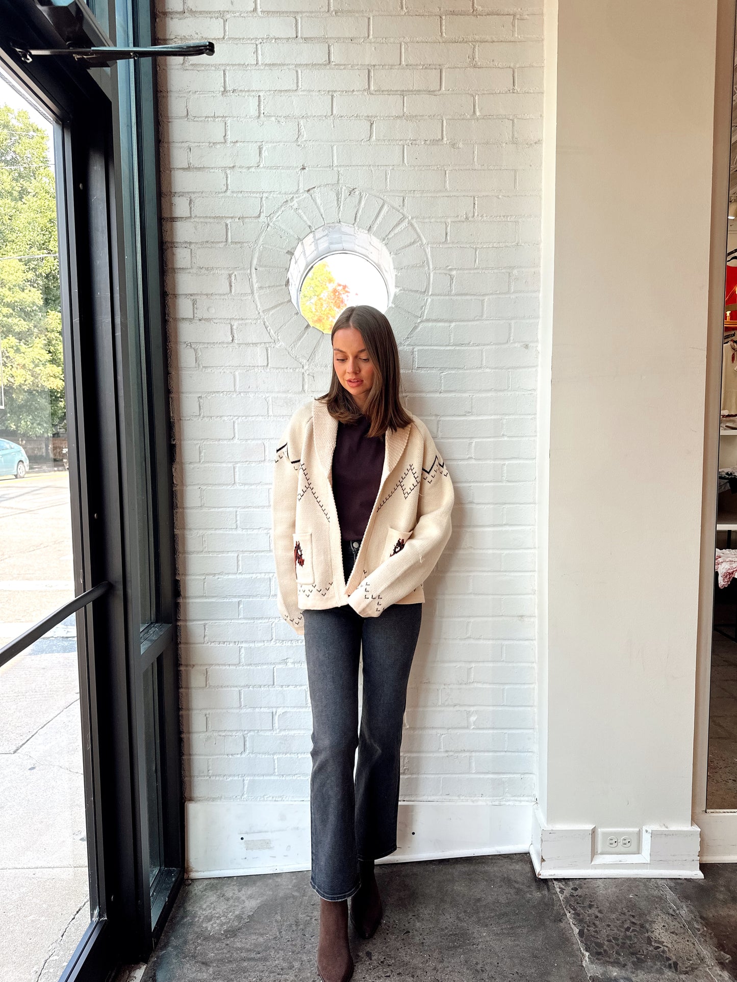HORSE KNIT SWEATER CARDIGAN