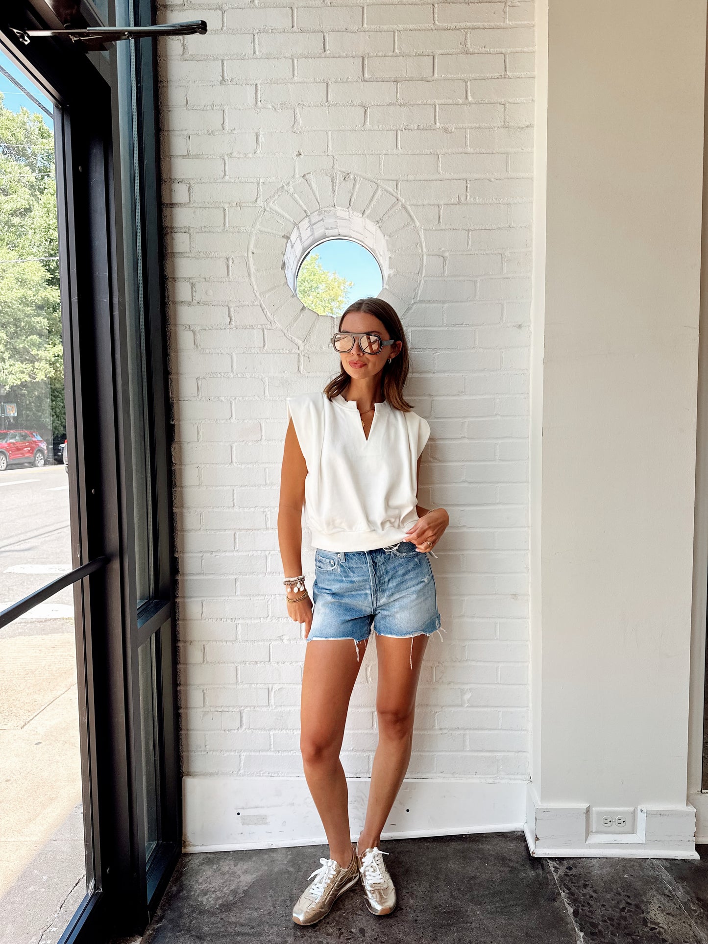 POWER SHOULDER SWEATSHIRT