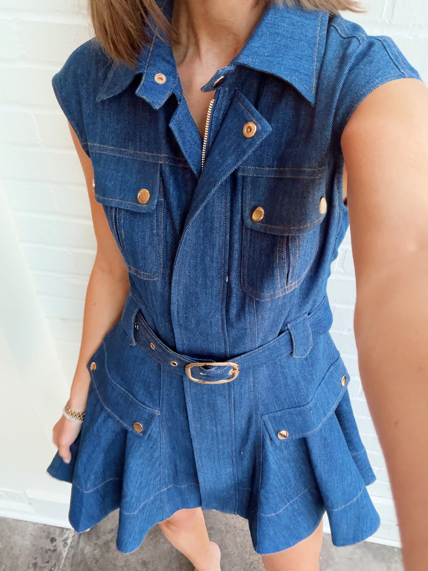 JENNA DENIM MINI DRESS