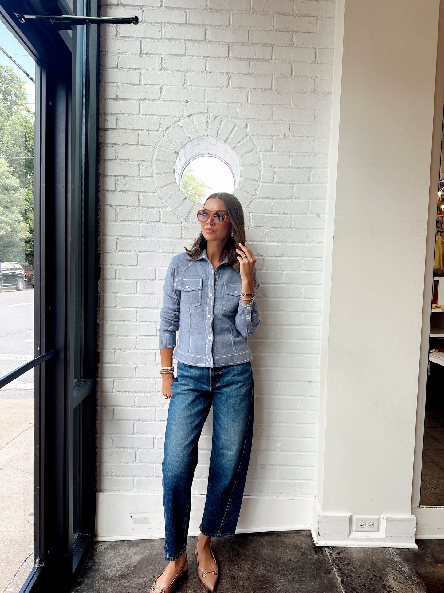 DASH WESTERN SWEATER BUTTON UP
