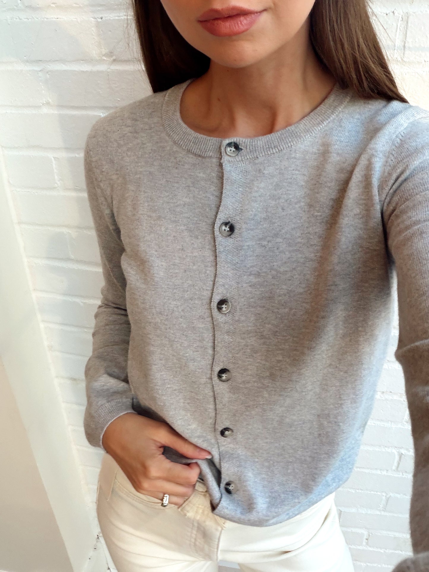MOIRA COTTON CASHMERE CARDIGAN