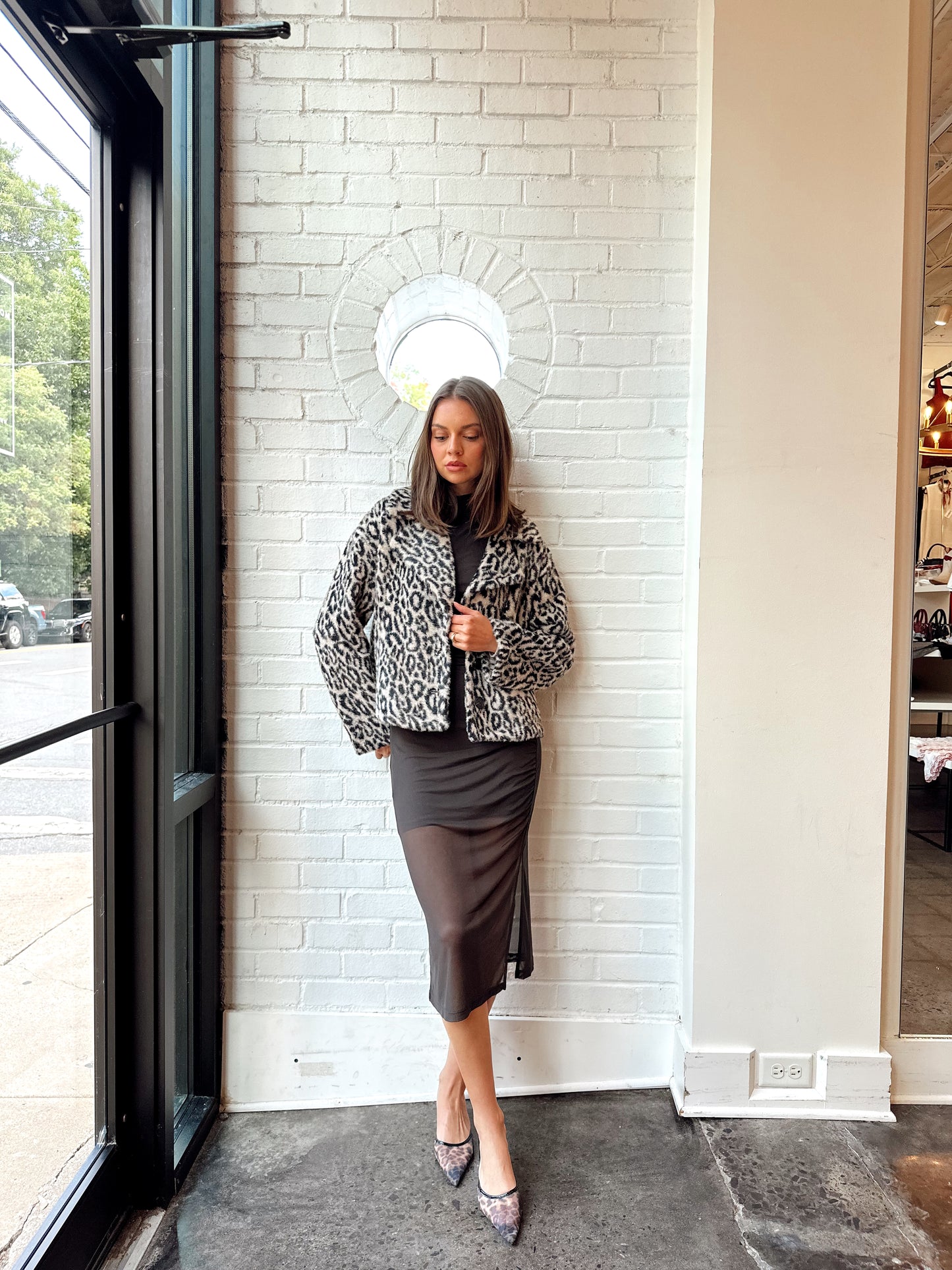 COLETTE FUR JACKET- LEO.