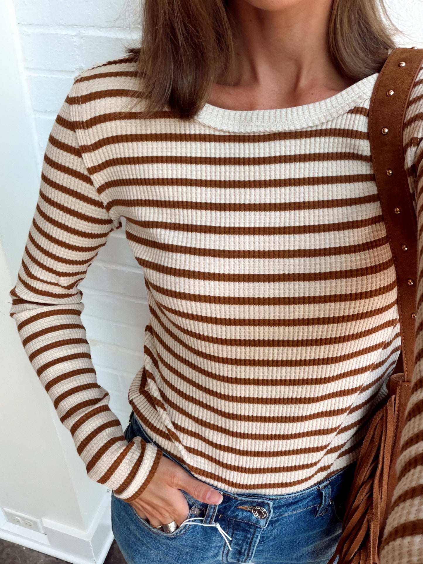 ARLET STRIPE THERMAL TOP