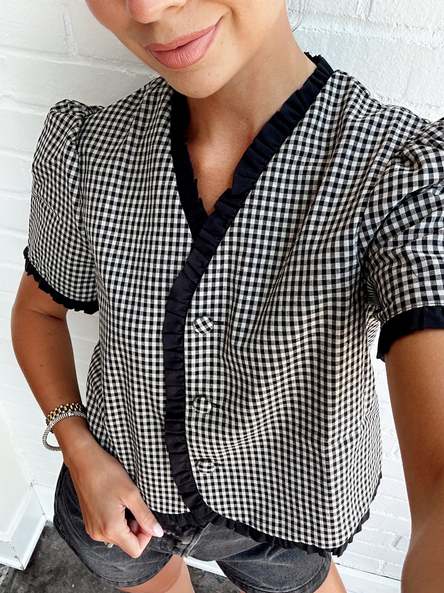 TARRA CHECKERED TOP