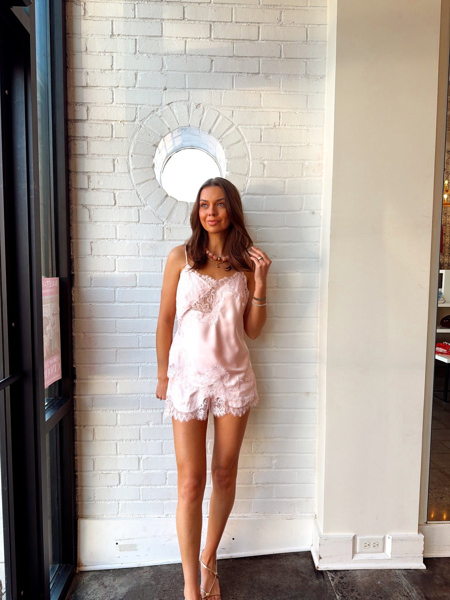 ELASTIC WAIST SATIN SHORTS