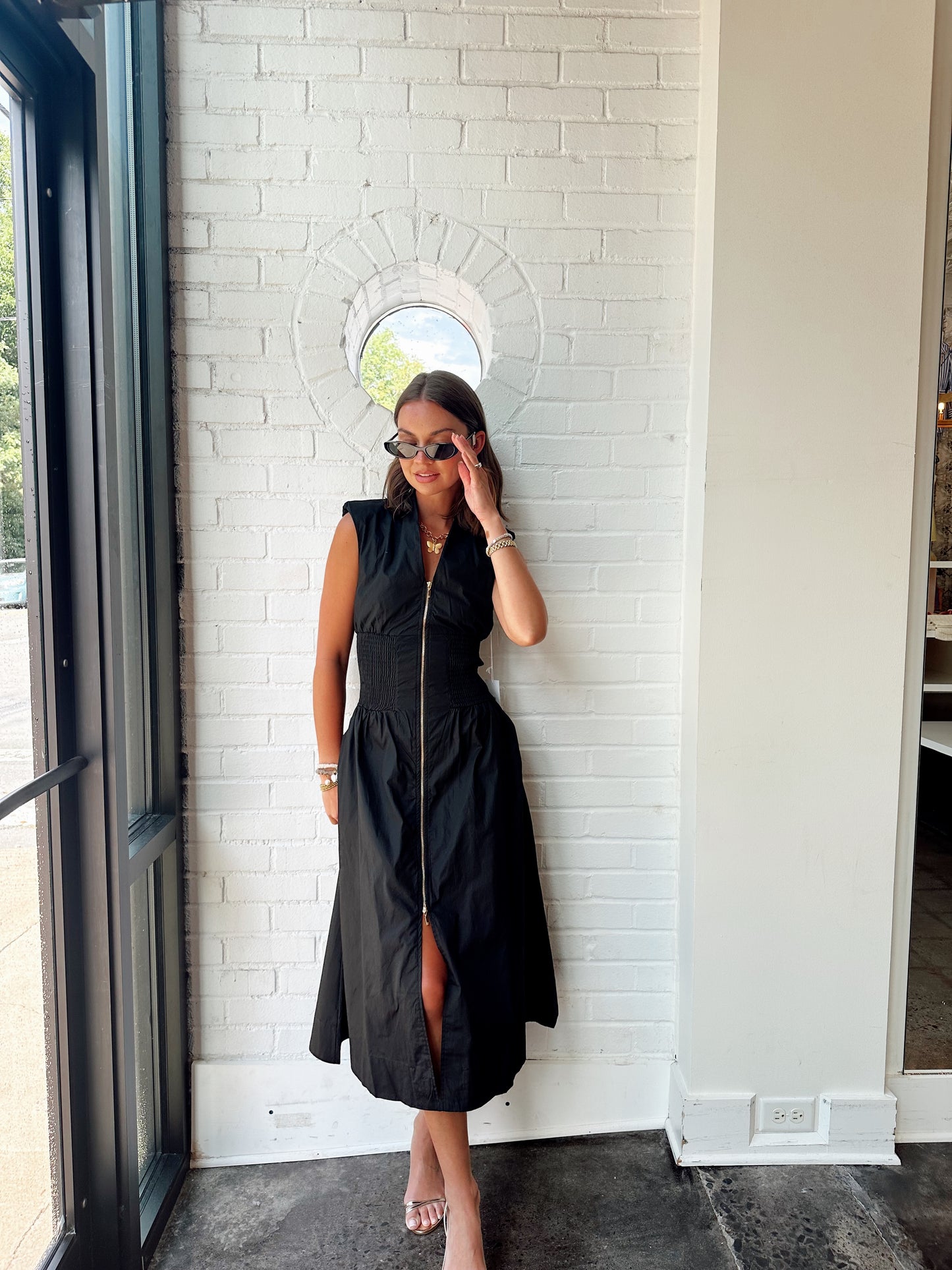 SKYE ZIP FRONT DRESS