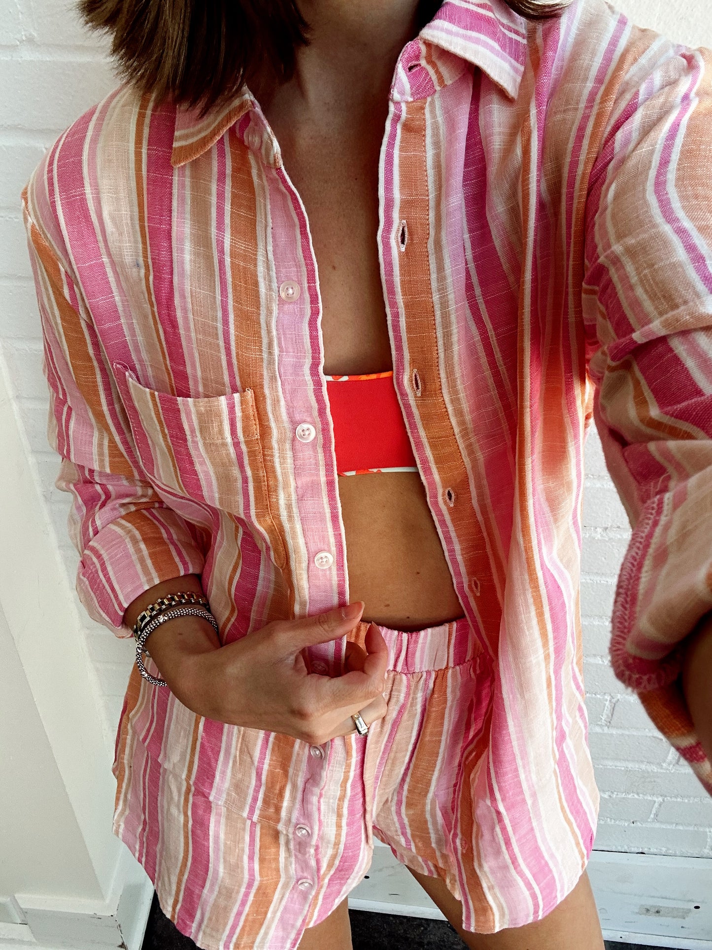 SATURDAYS STRIPE SHIRT