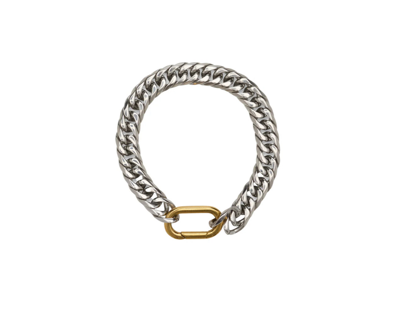 TWO TONED CARABINER BRACELET