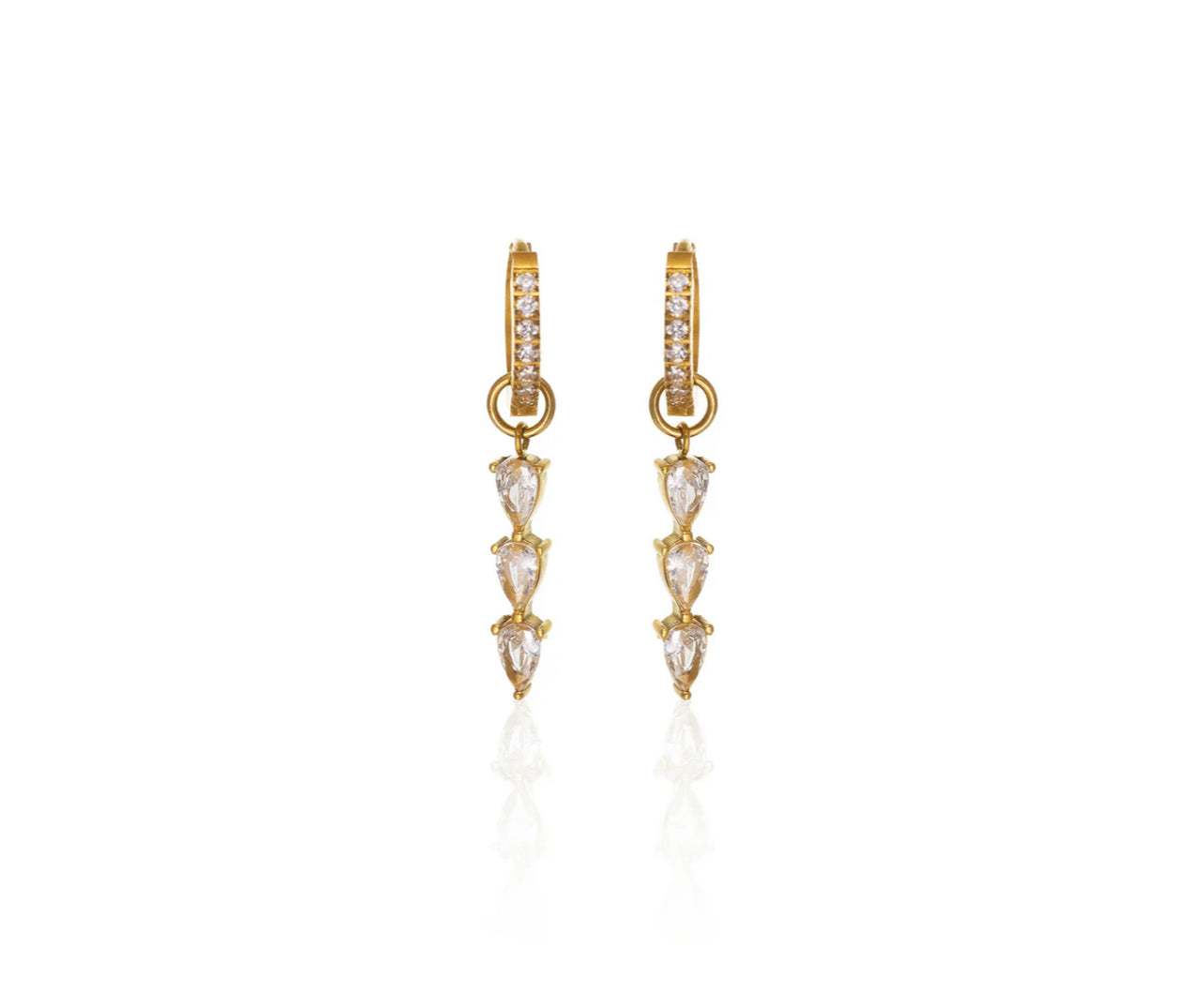 CHARM HUGGIE HOOPS