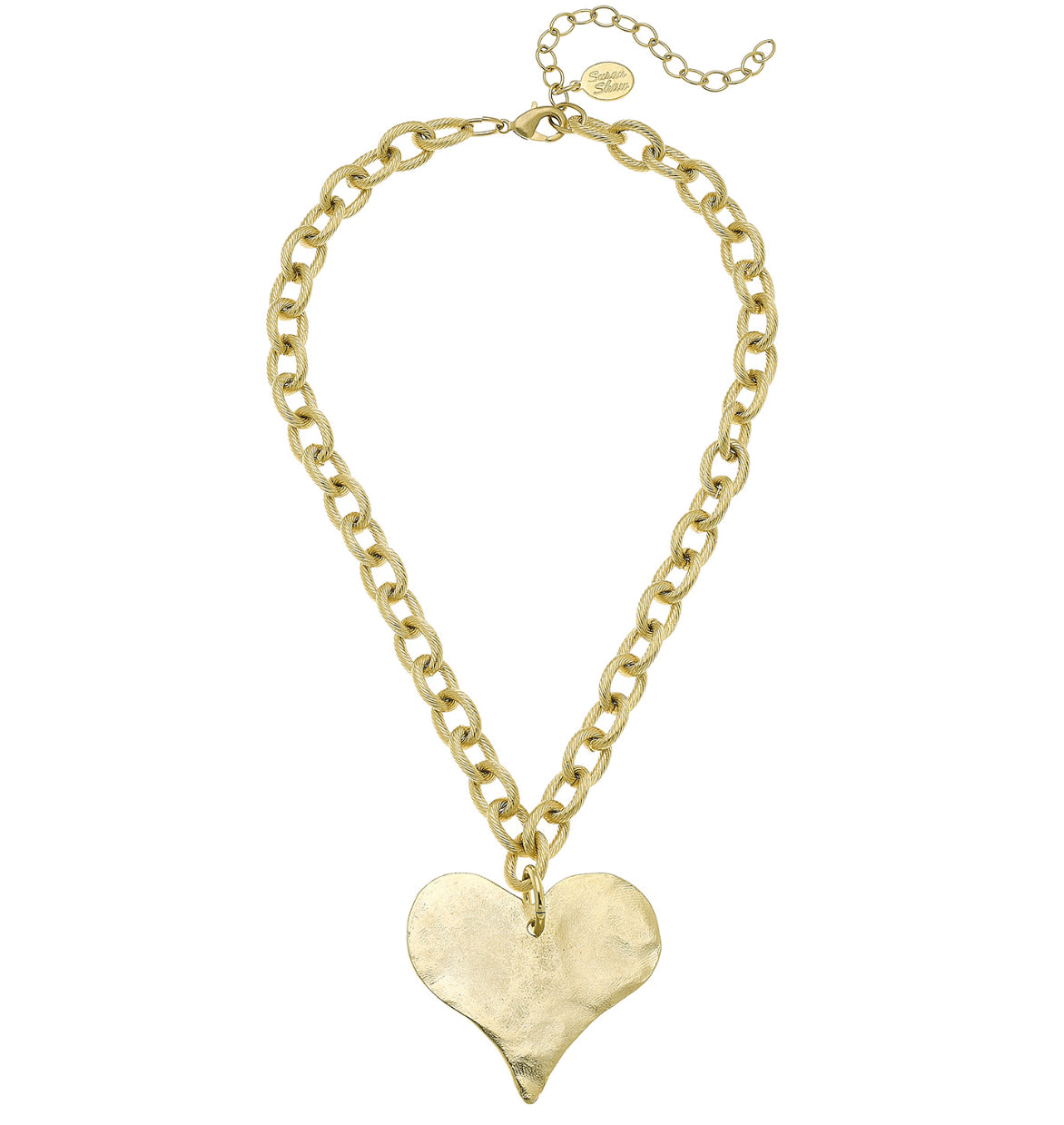 HANDCAST GOLD HEART NECKLACE