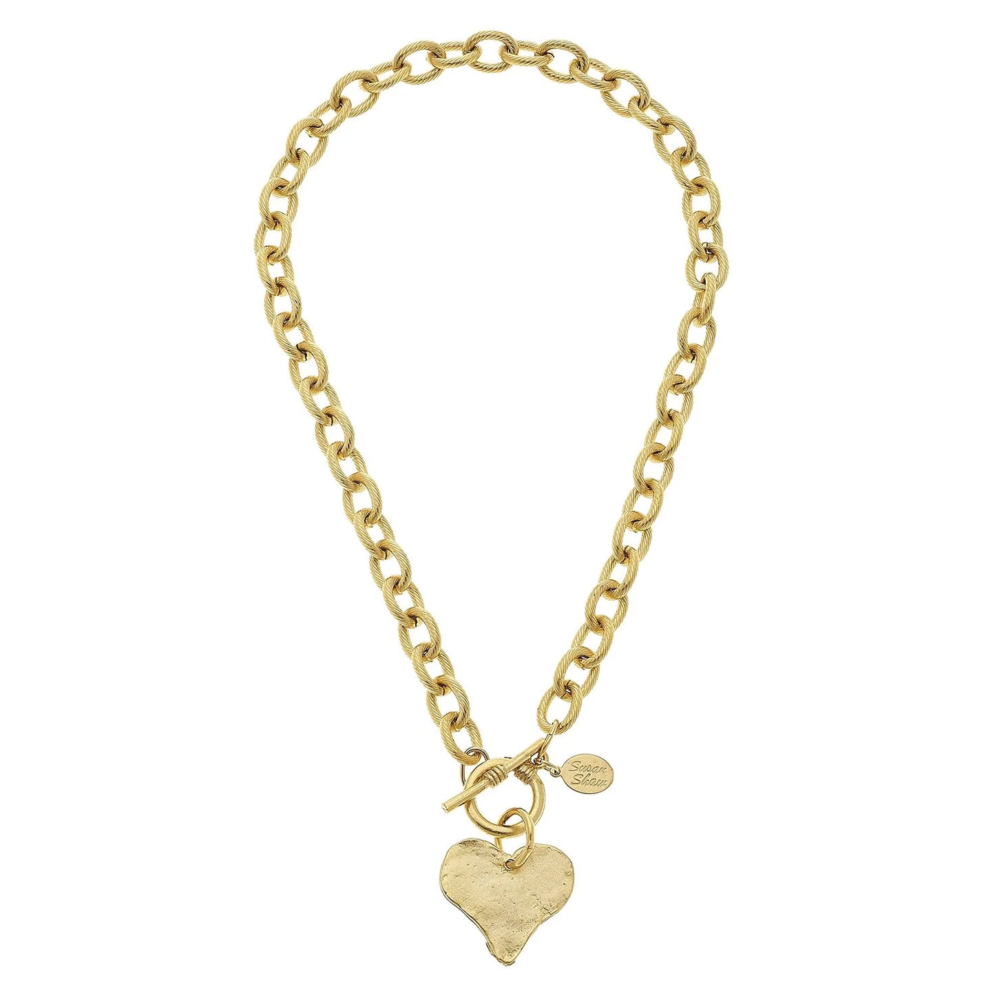 GOLD HEART TOGGLE NECKLACE