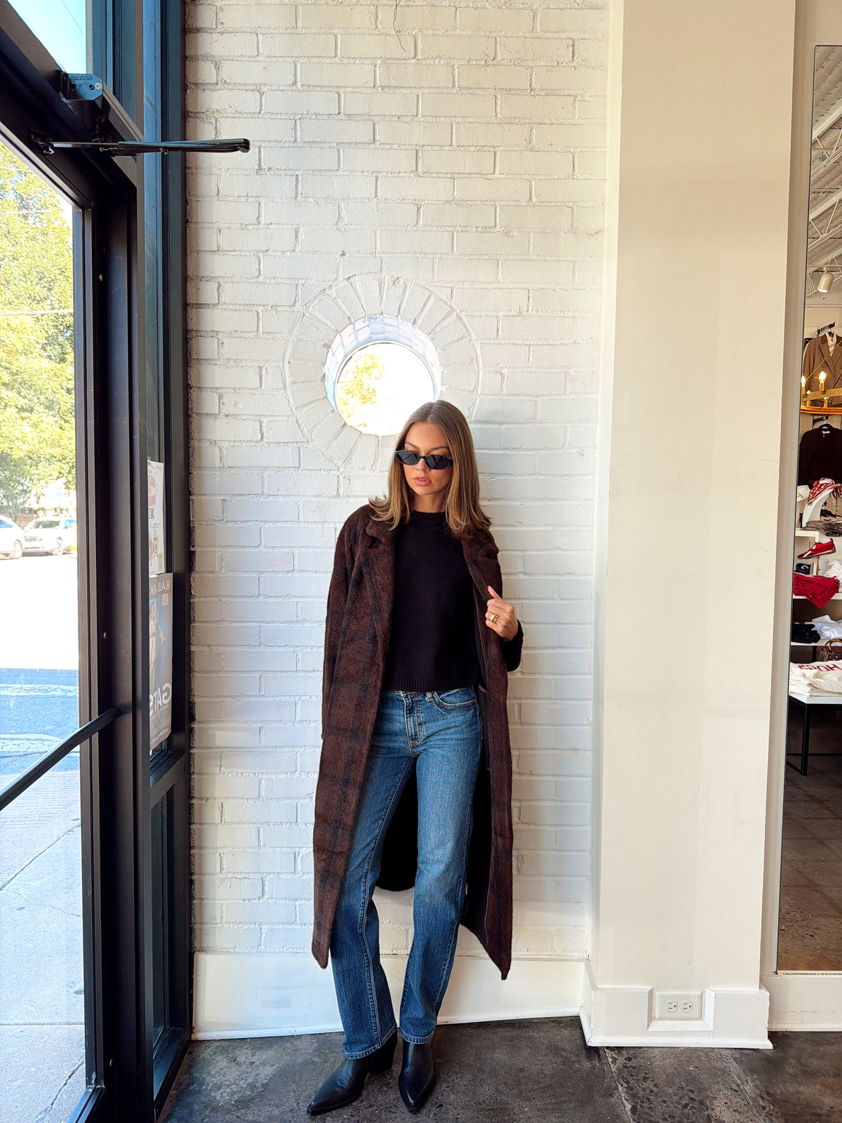 CROSBY PLAID COCOON COAT