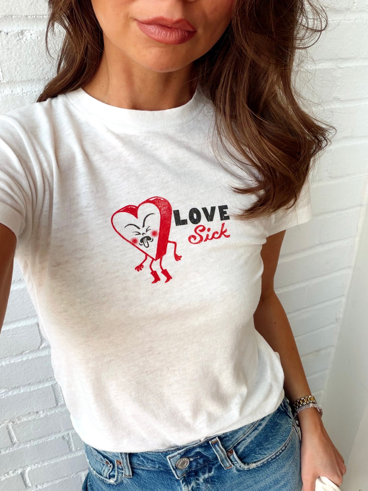 LOVESICK HEART BURNOUT VINTAGE TEE
