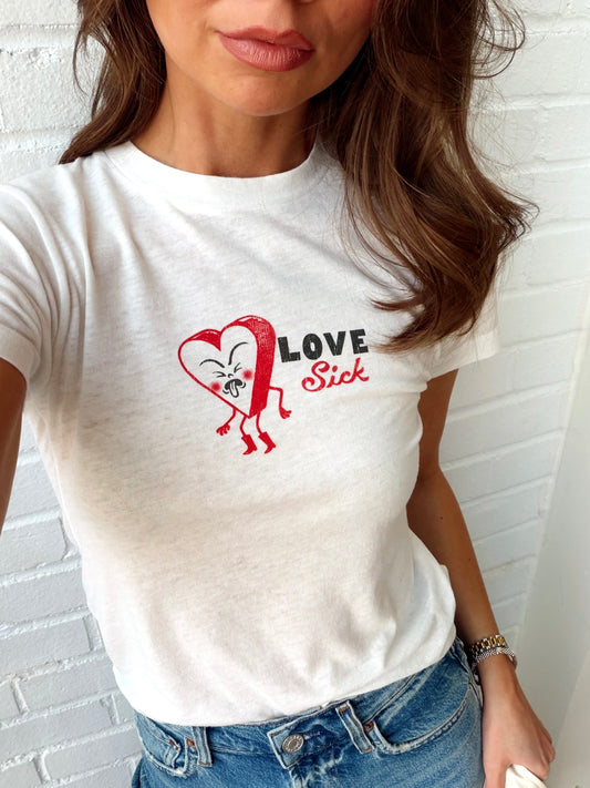 LOVESICK HEART BURNOUT VINTAGE TEE