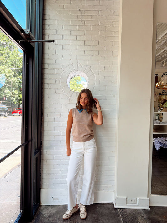 BABYSOFT COLLARED KNIT VEST
