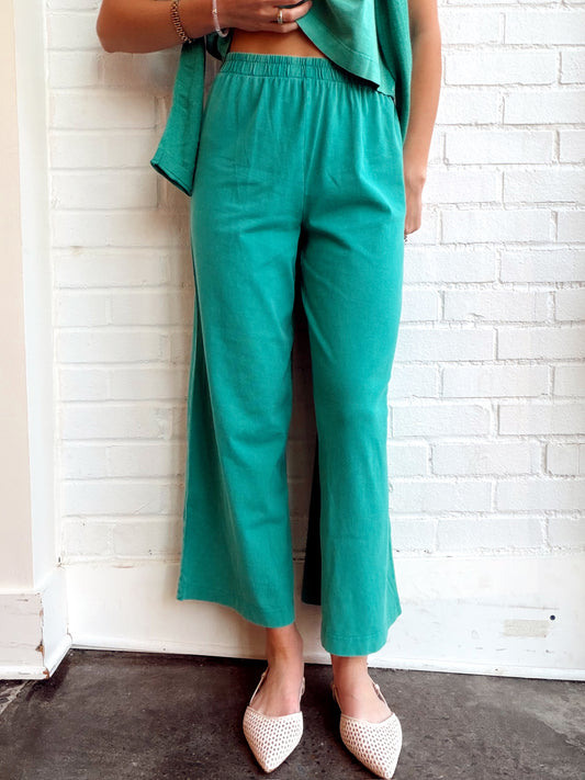 SCOUT JERSEY CROP FLARE PANT