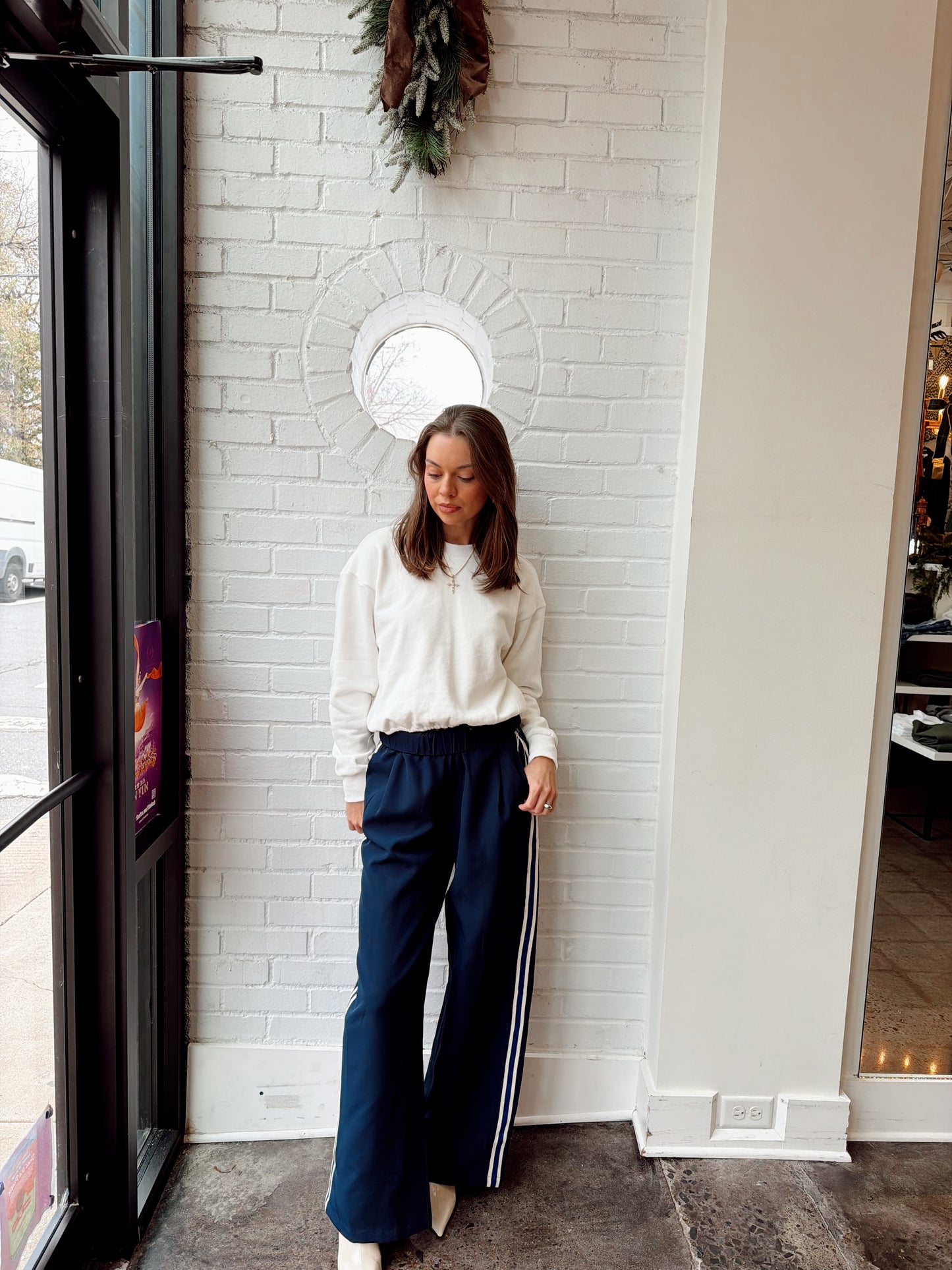 COZY BUBBLE HEM SWEATSHIRT