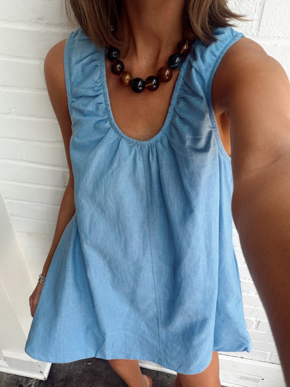 NARROW ROUND NECK SWING MINI