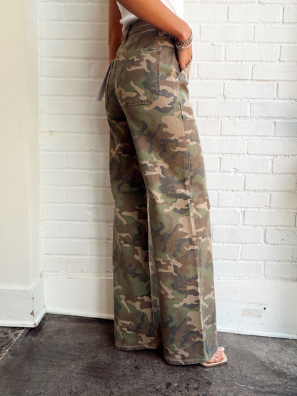 FAR OUT PATCH POCKET HIGH RISE WIDE LEG