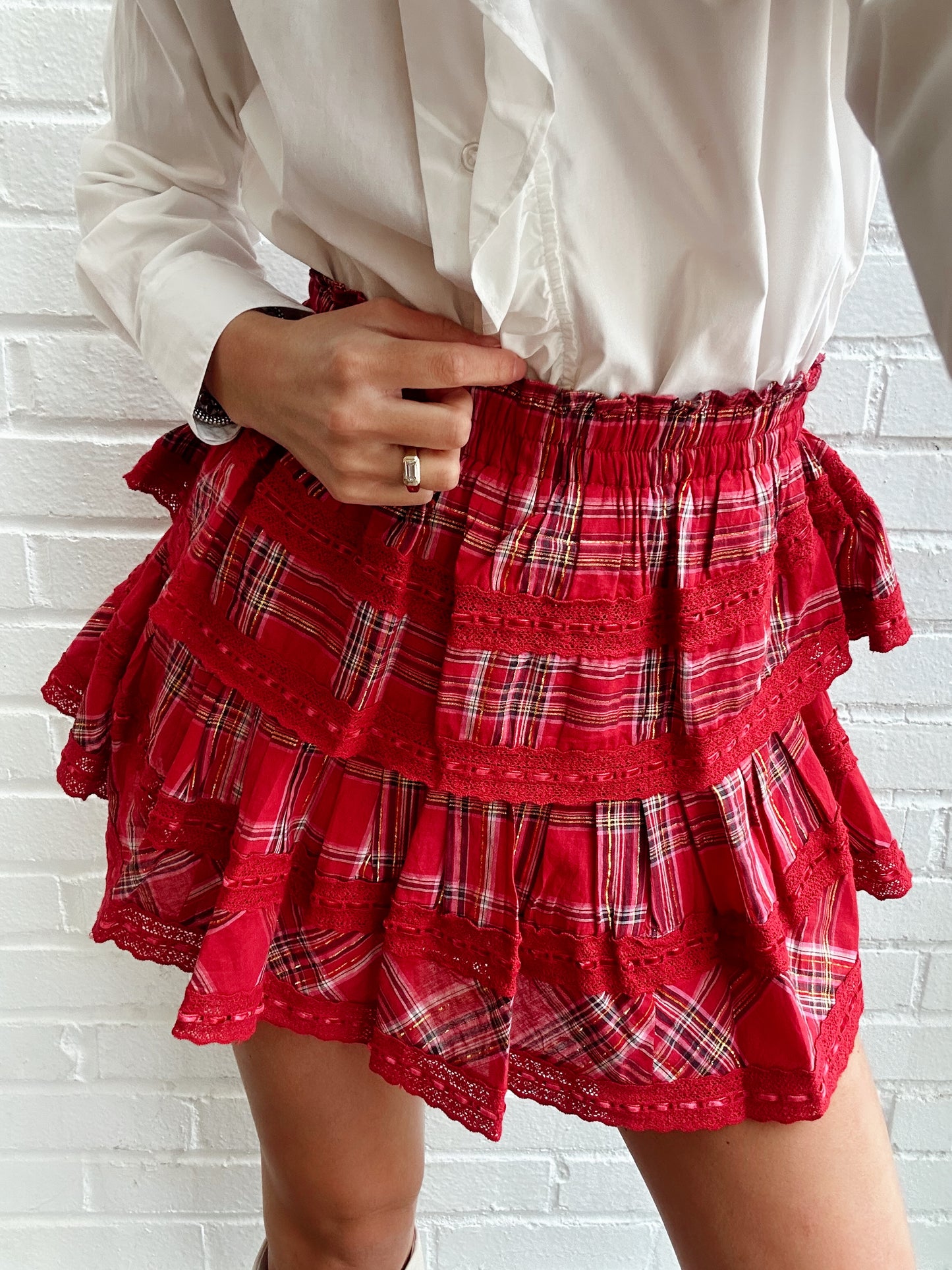 RUFFLE MINI SKIRT