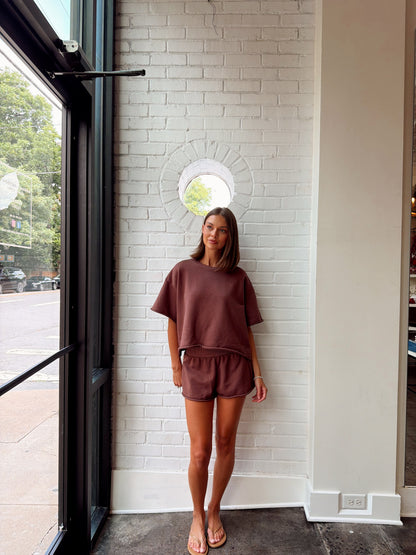SHORT SLEEVE TOP+SHORT SET