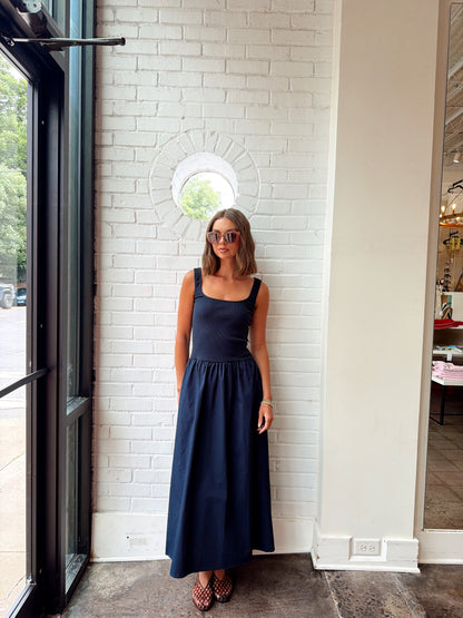 FABIOLA COTTON POPLIN SLEVELESS DRESS