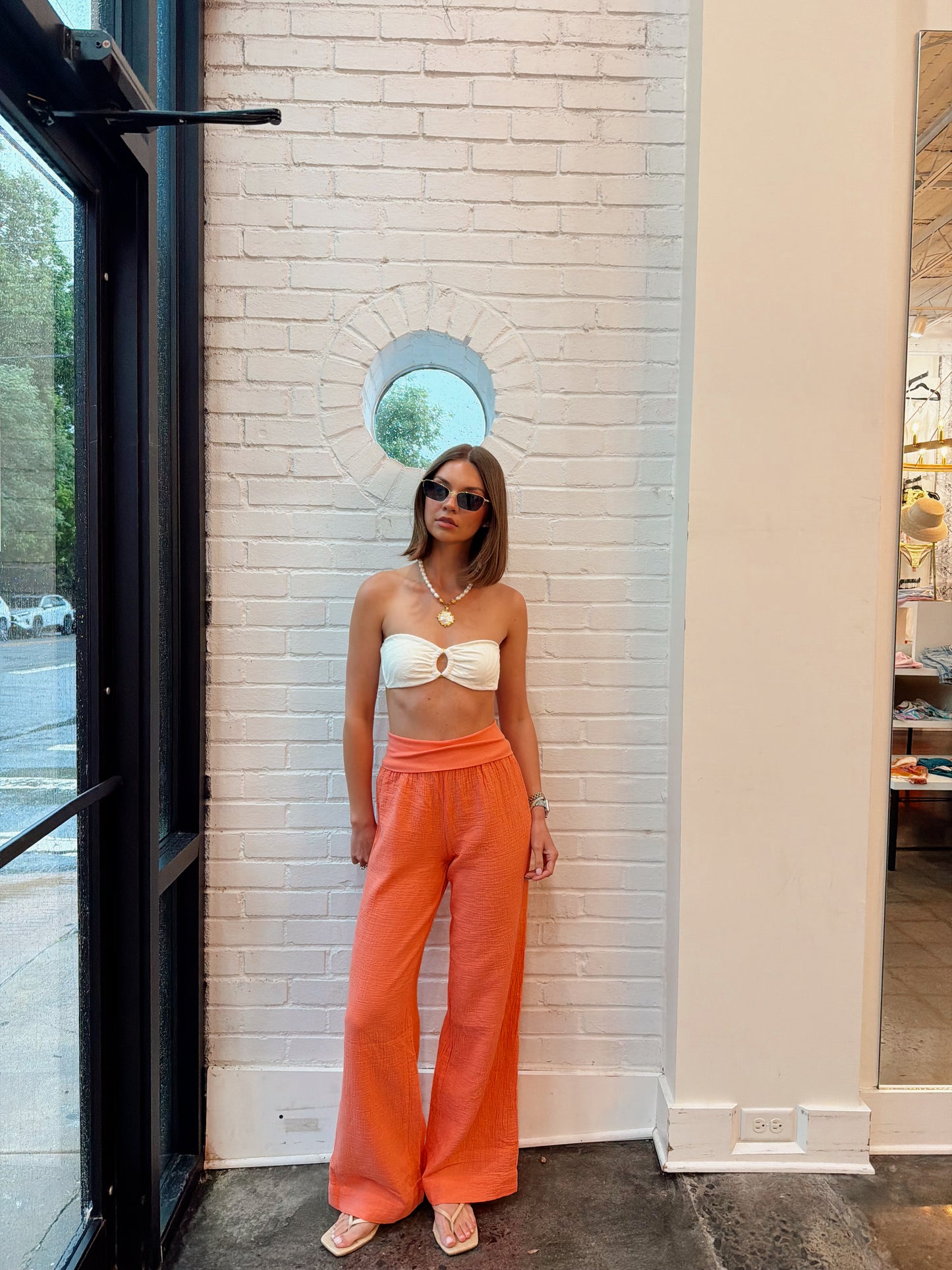 FOLDOVER WAIST BEACH PANT